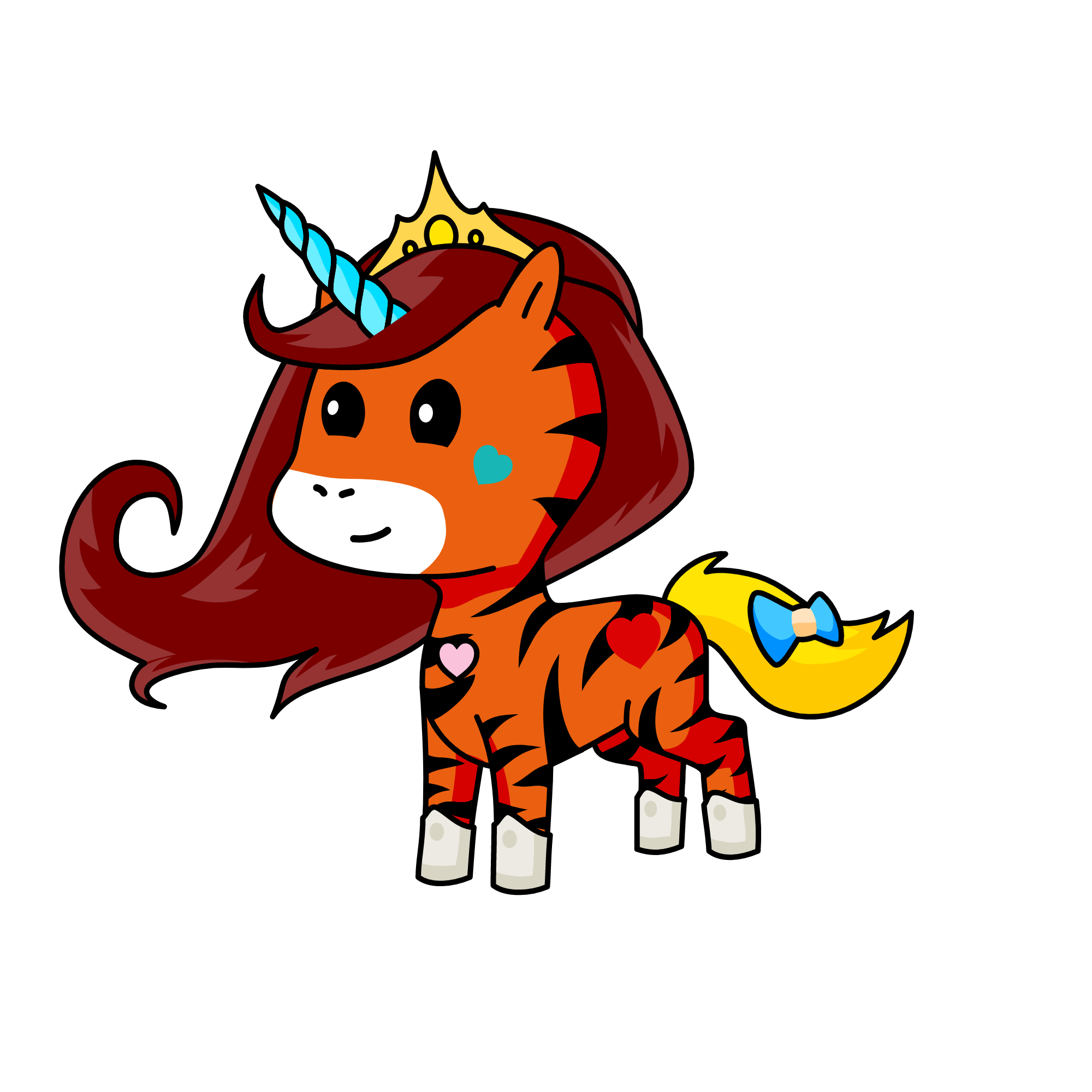 tiger, the unicorn