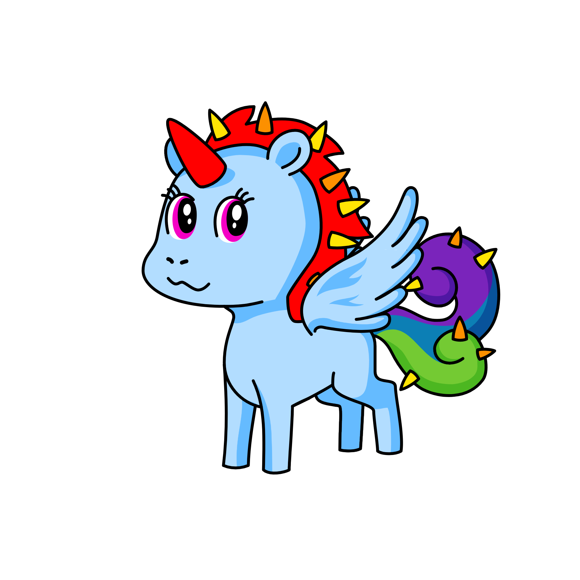 Rainbow Smash, the unicorn