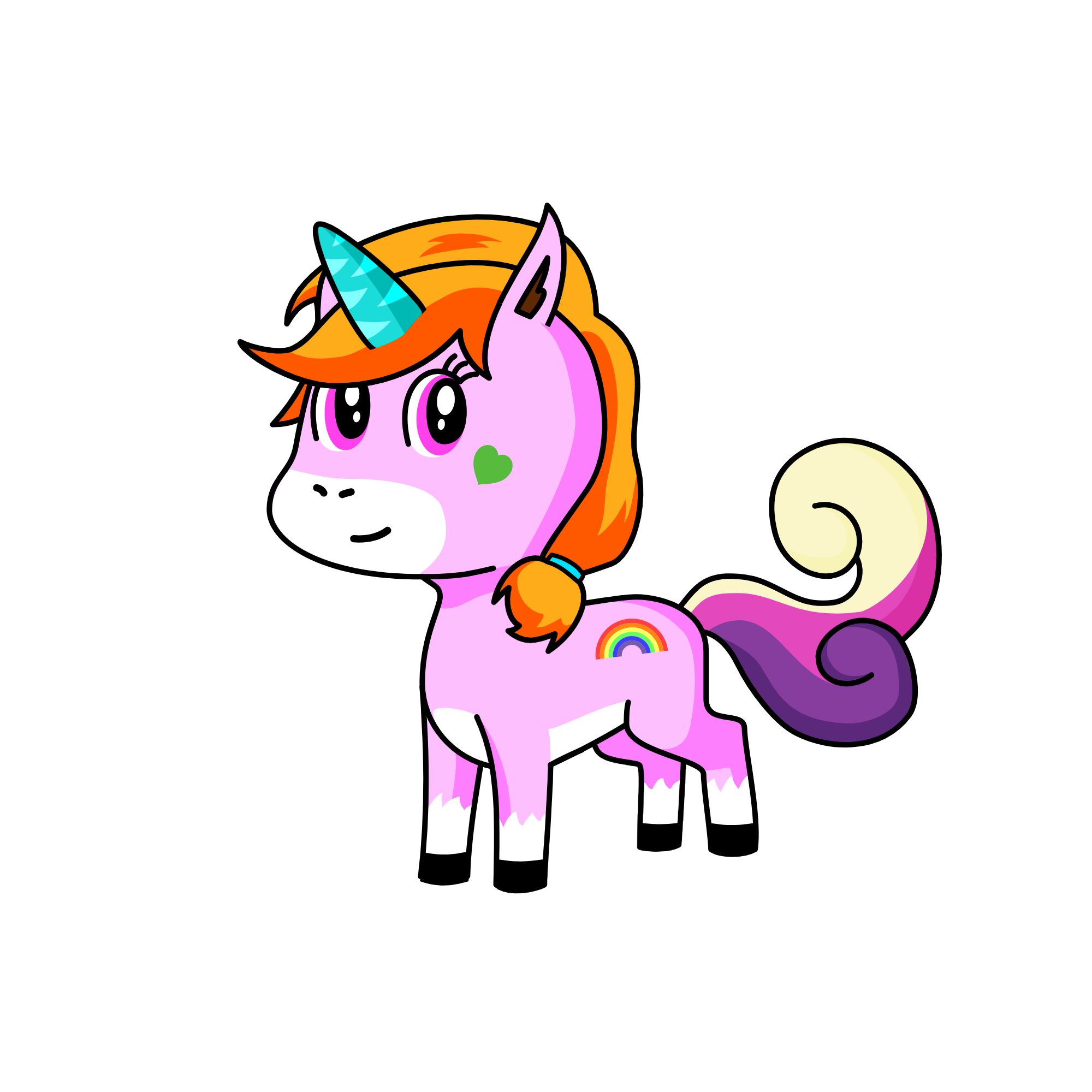 Rainbow, the unicorn