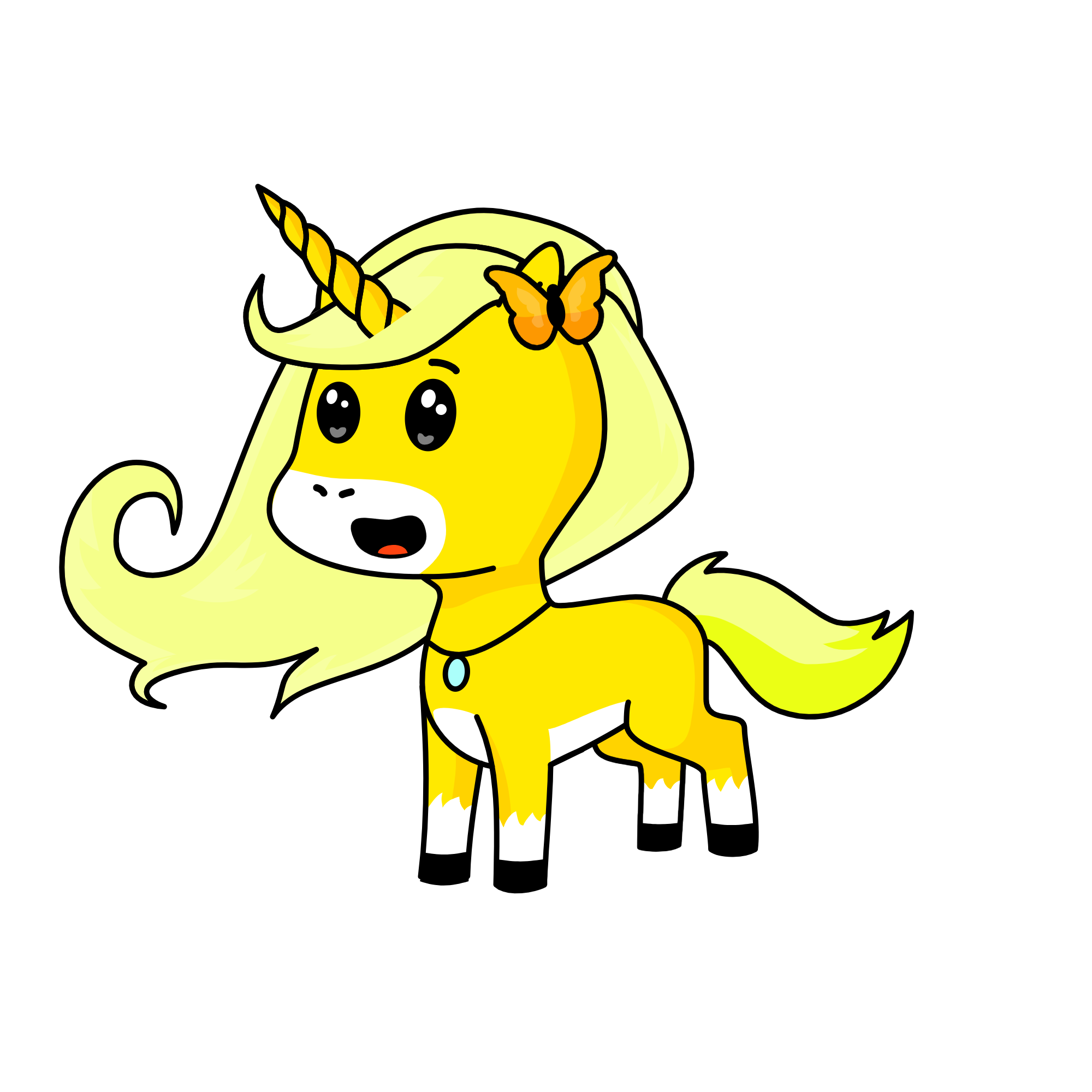 Goldy, the unicorn