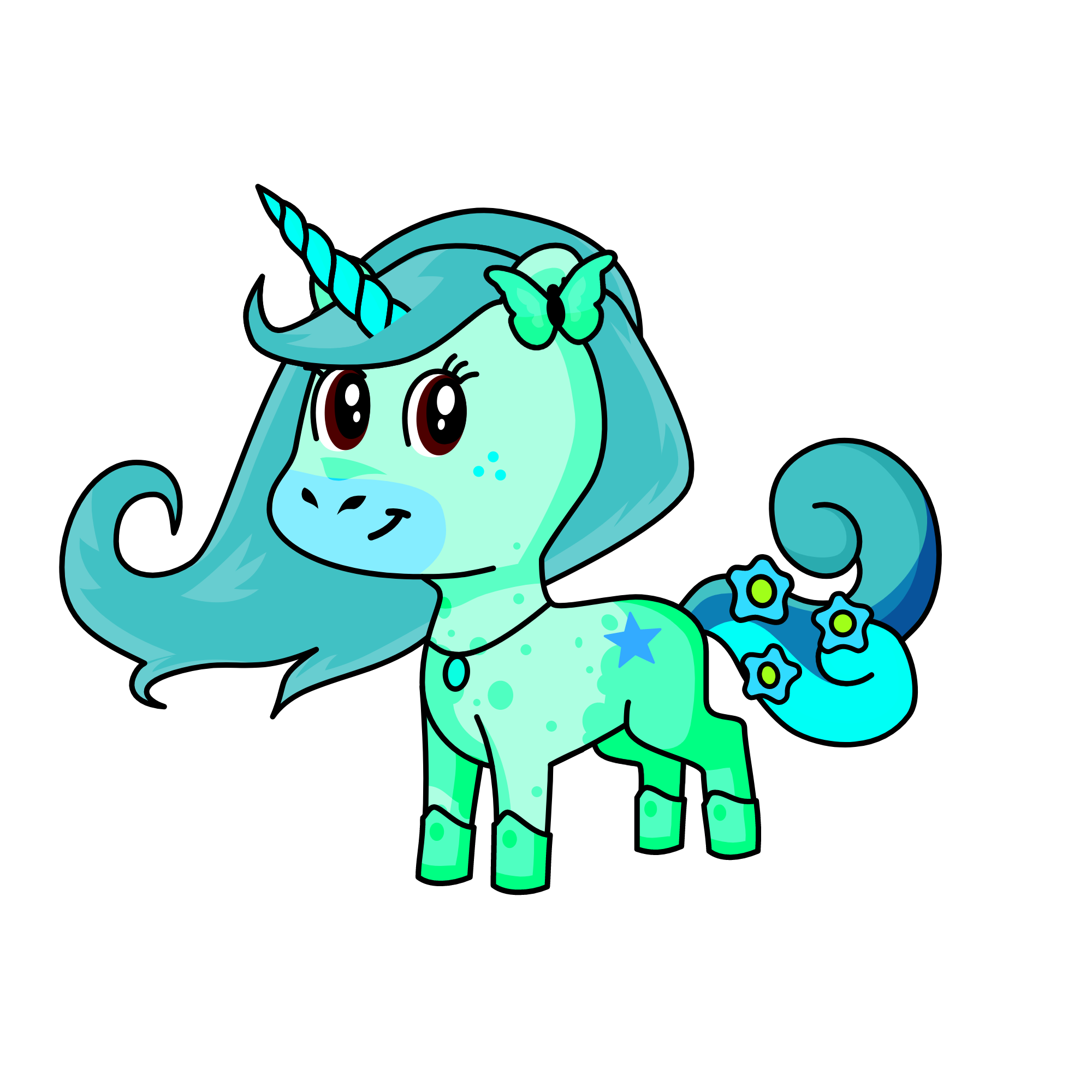 turquise, the unicorn
