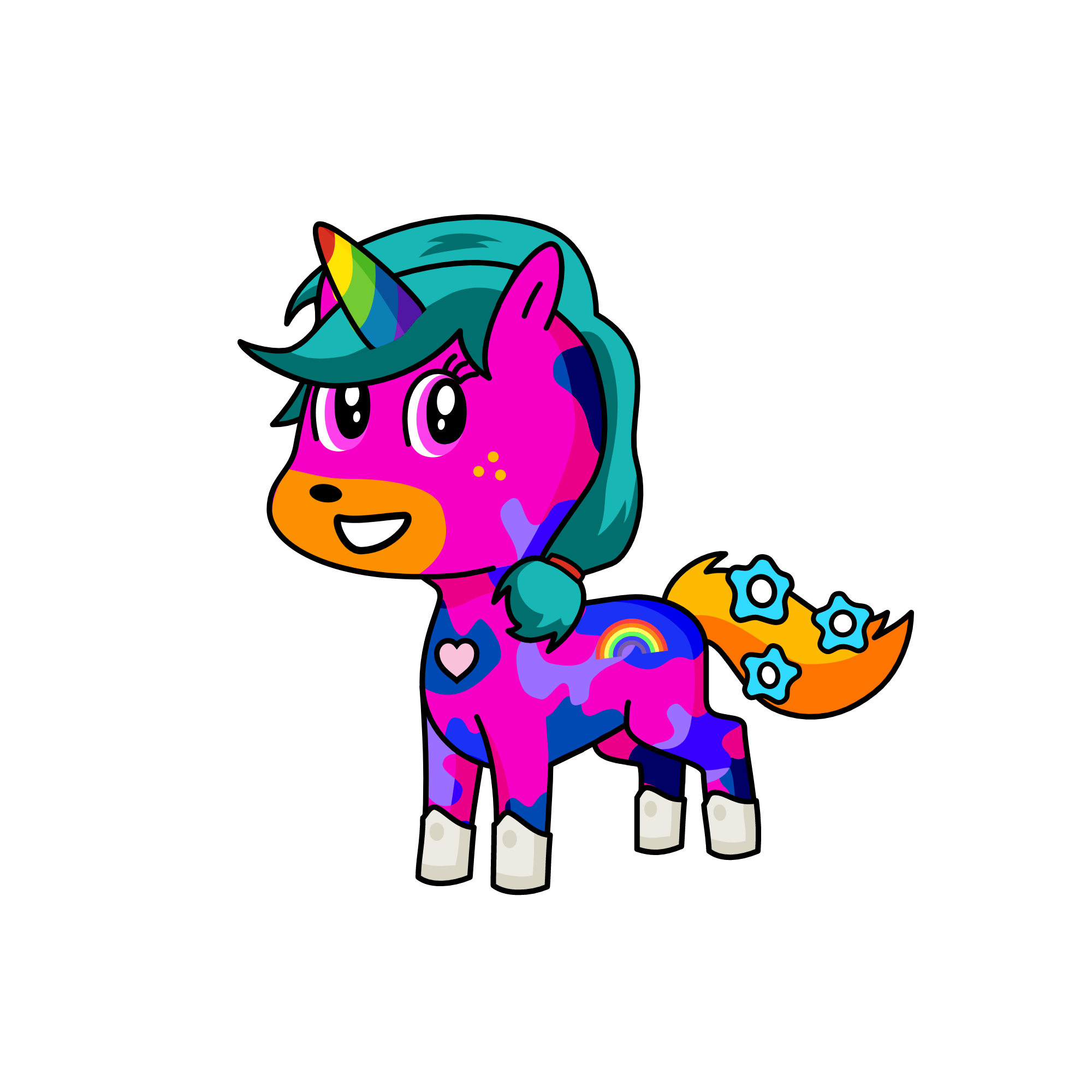 cute, the unicorn
