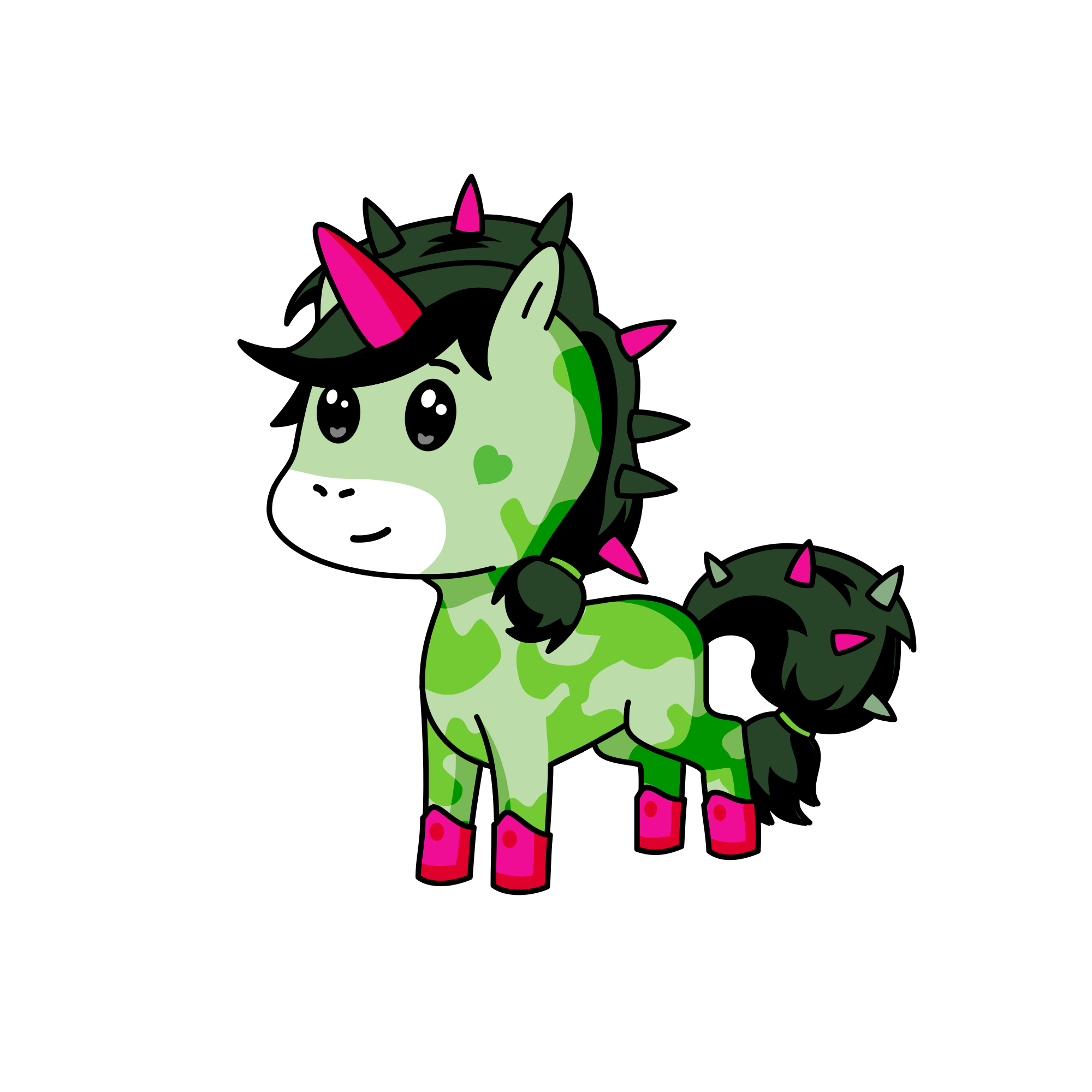 Greeny, the unicorn