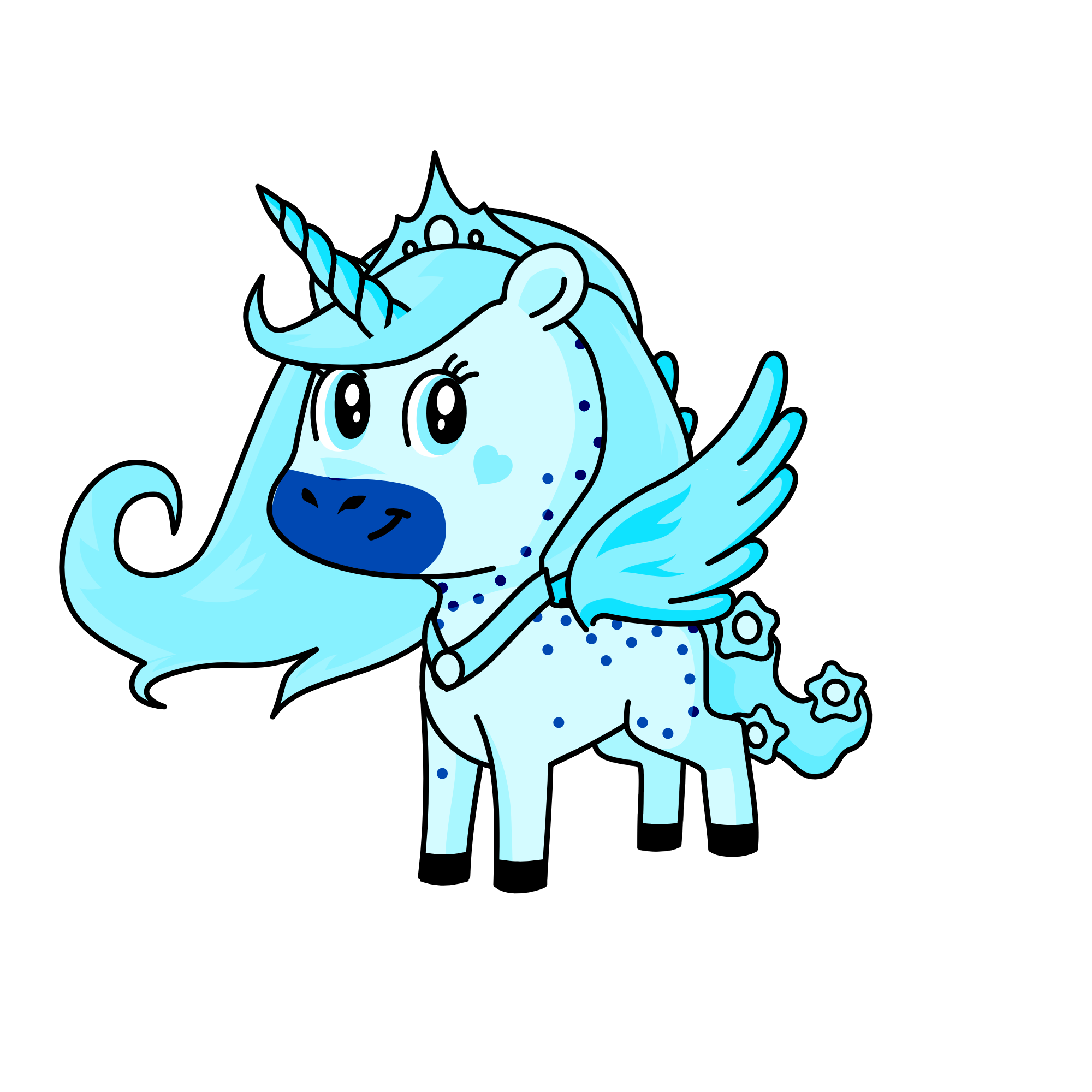 princess winter snow, the unicorn