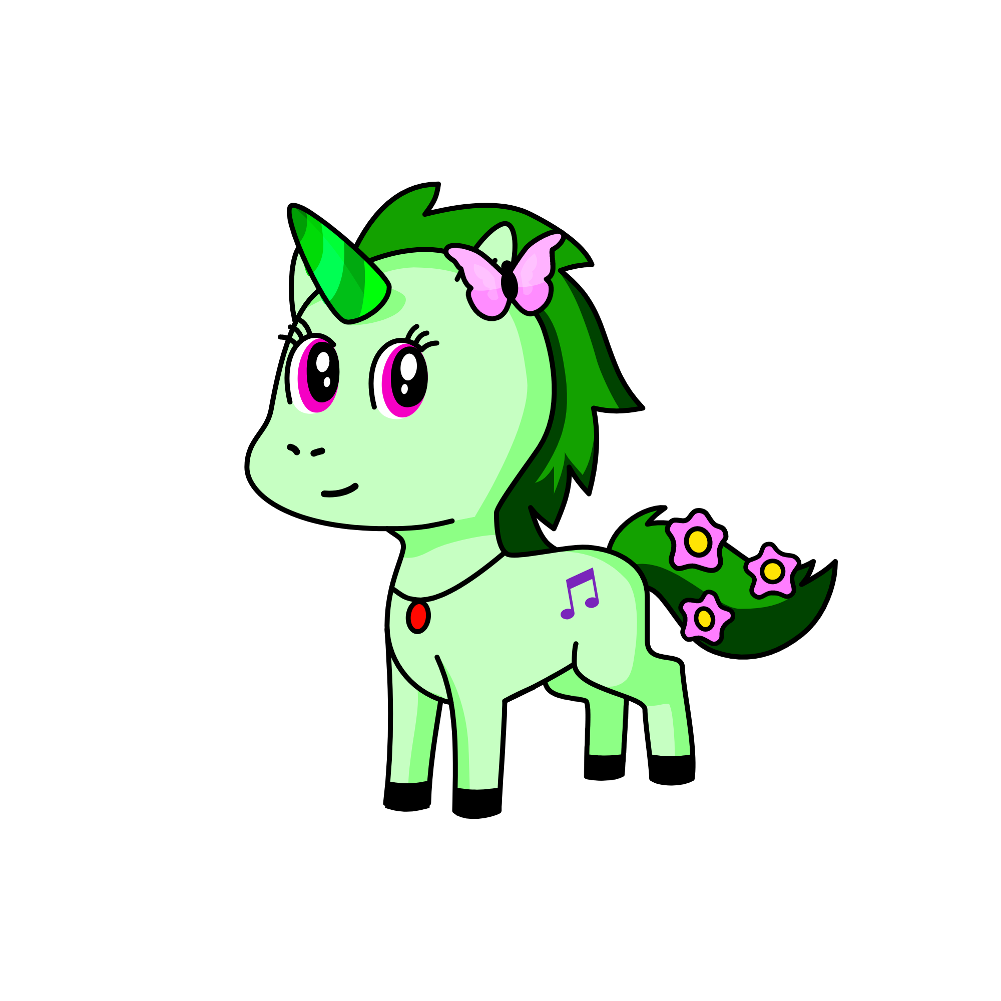 Jade Pop, the unicorn