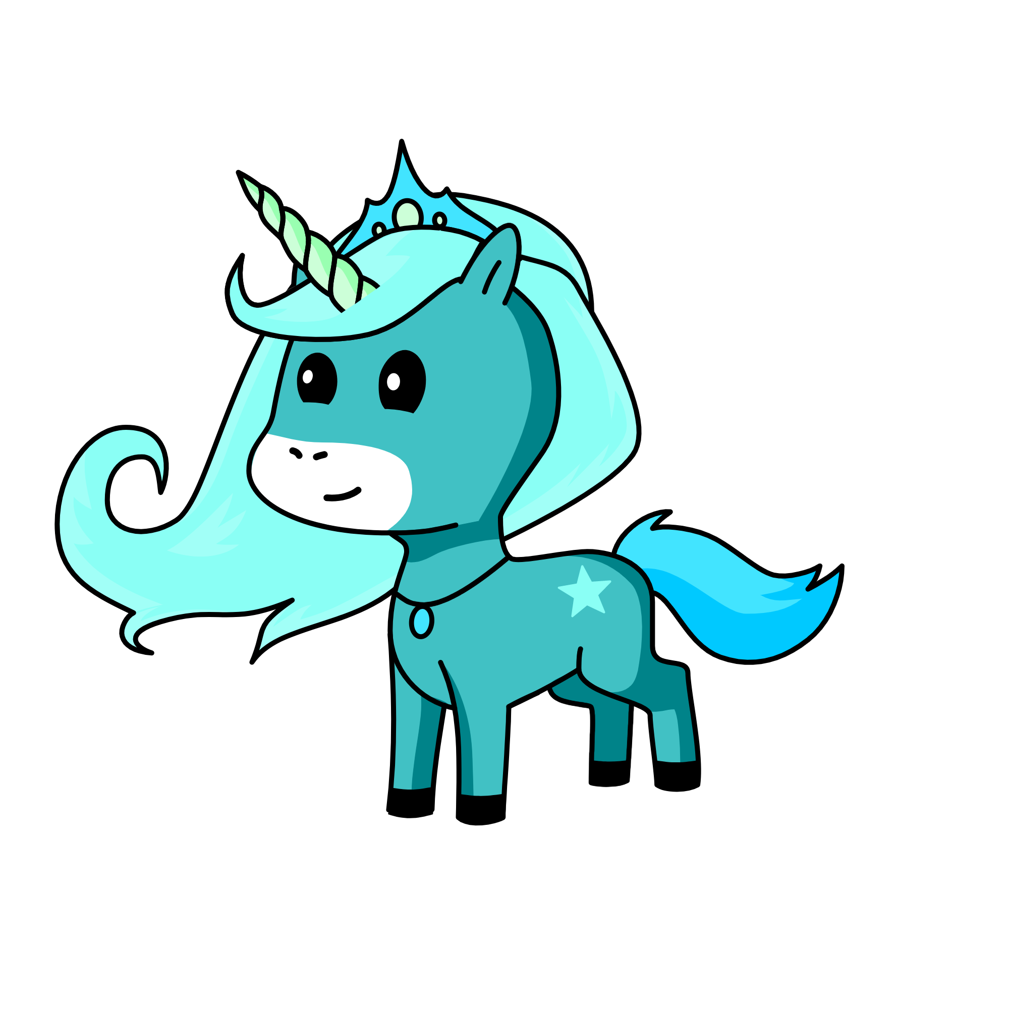 藍藍, the unicorn