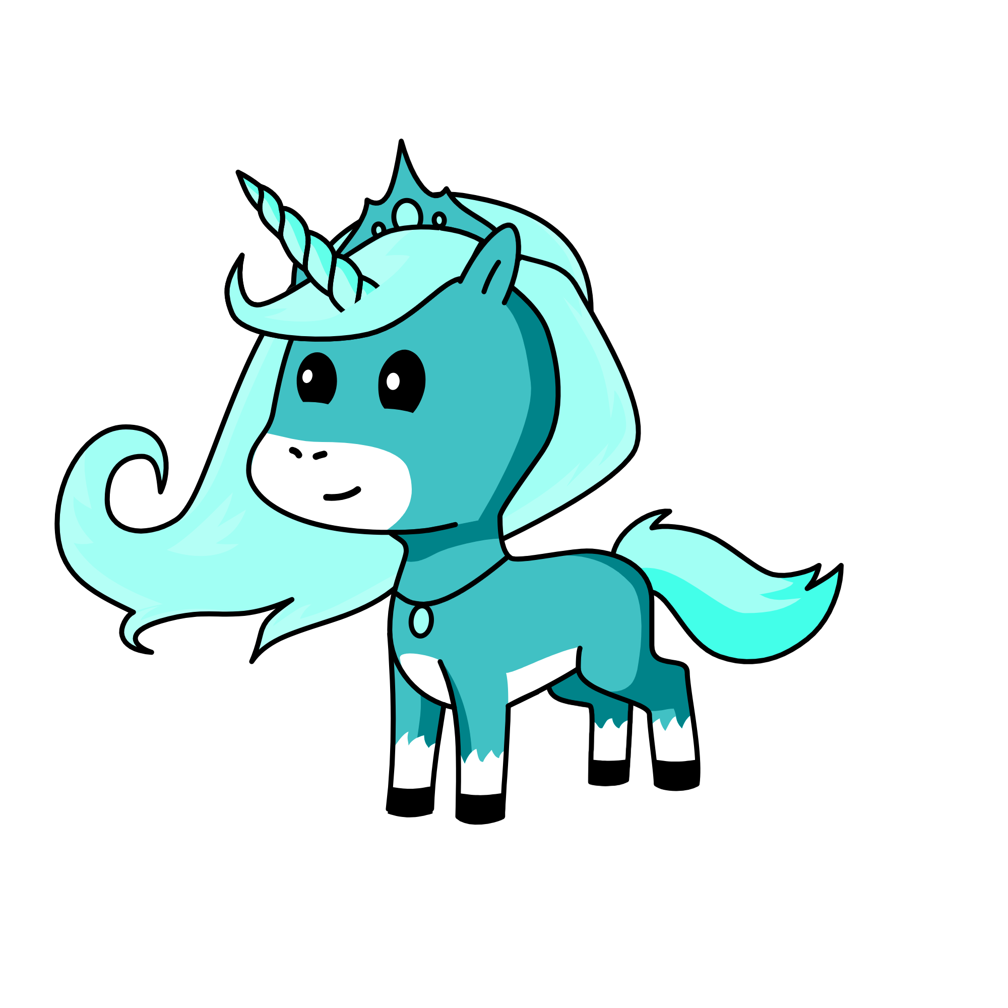藍藍, the unicorn