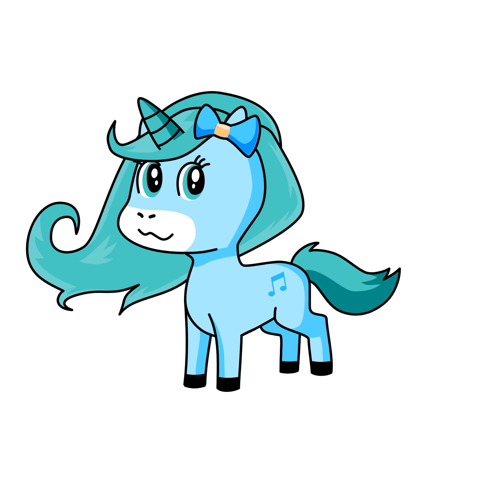 bluey, the unicorn