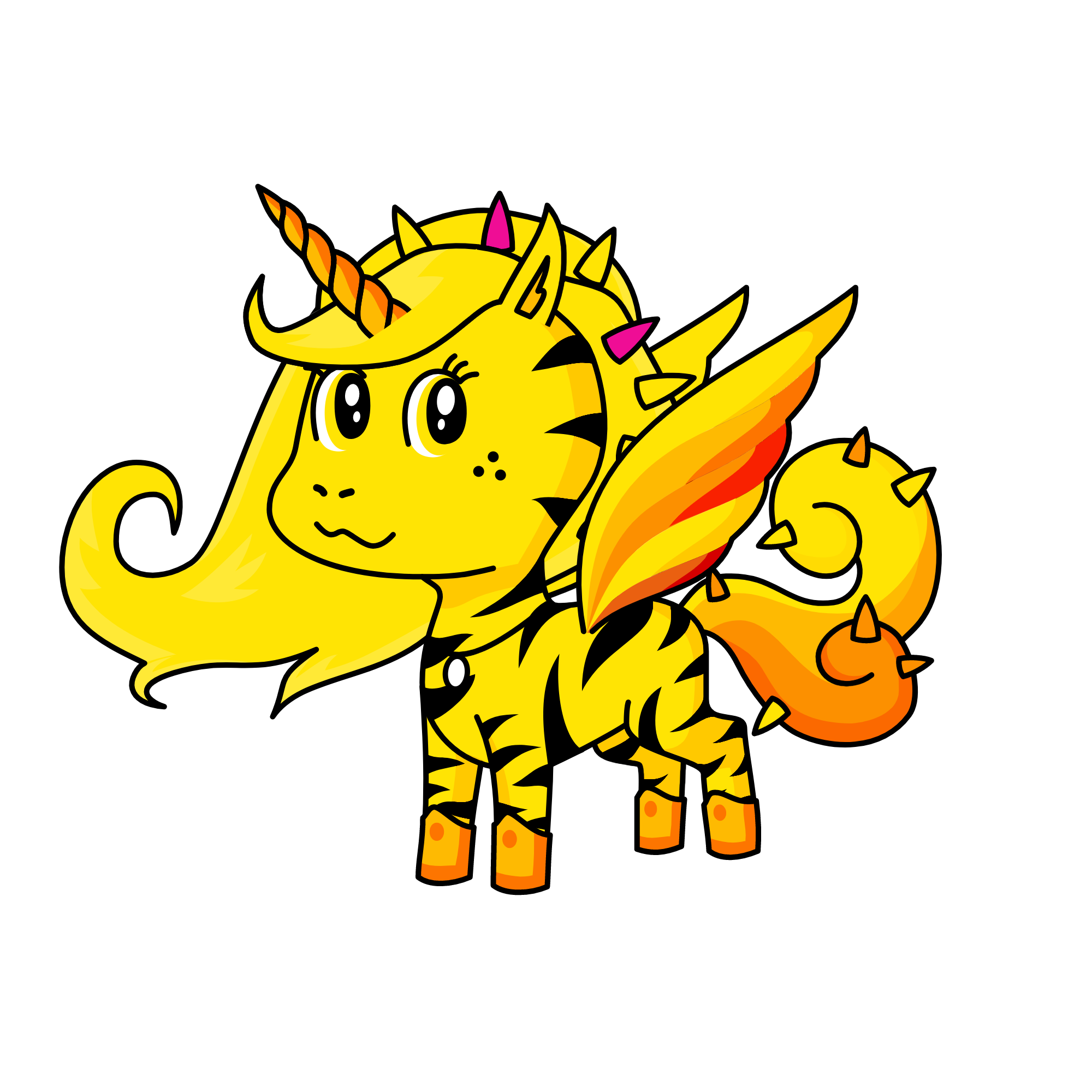 yellow, the unicorn