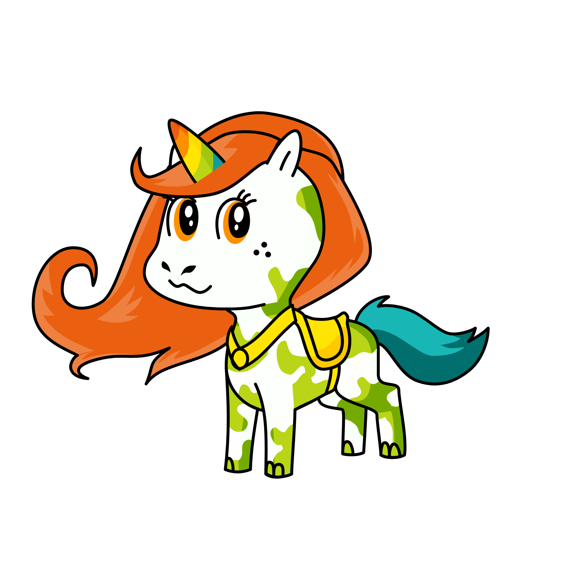 Rainbow, the unicorn