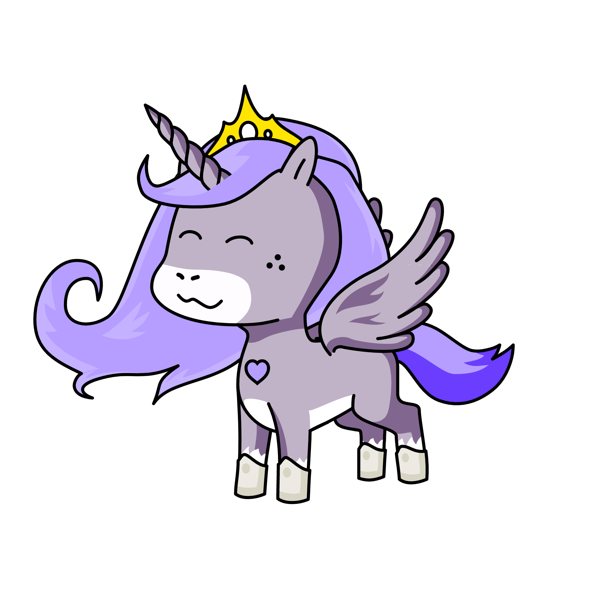 Purple, the unicorn