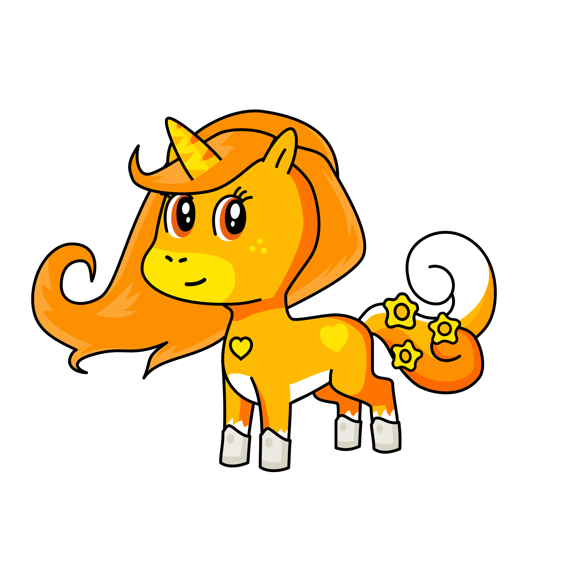 Sunny day, the unicorn