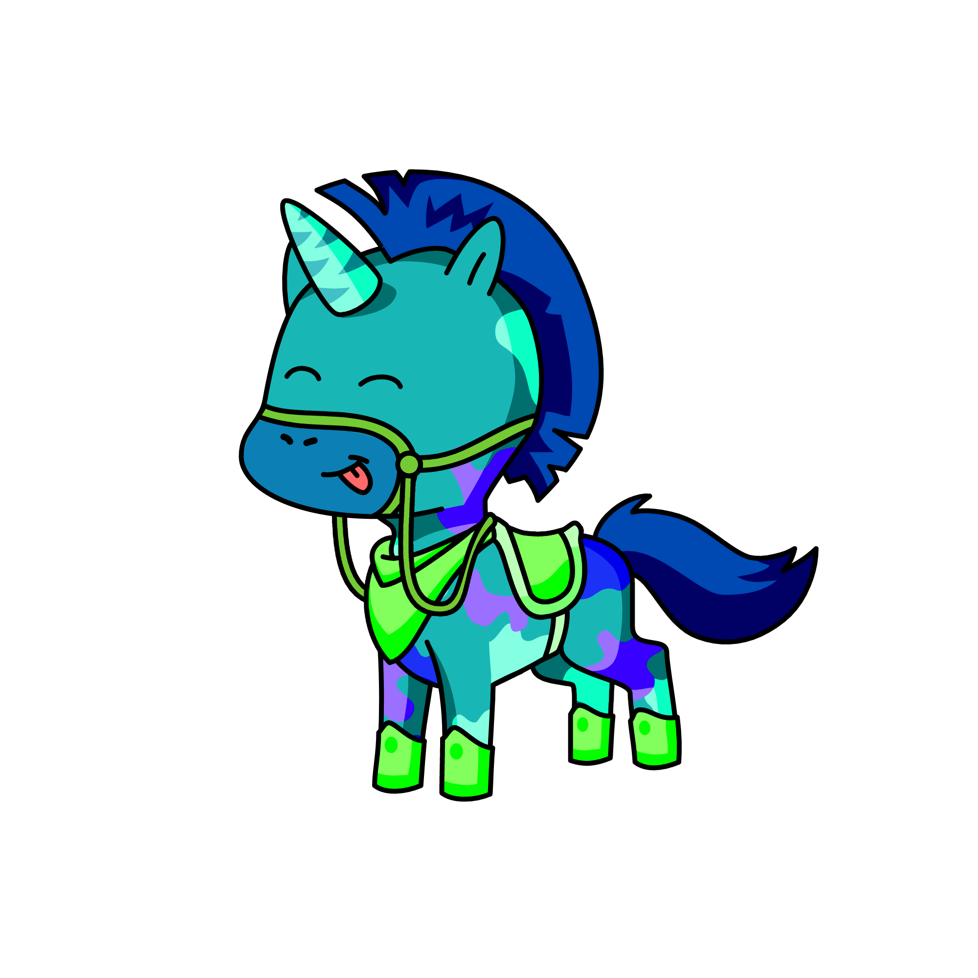 blue berry, the unicorn