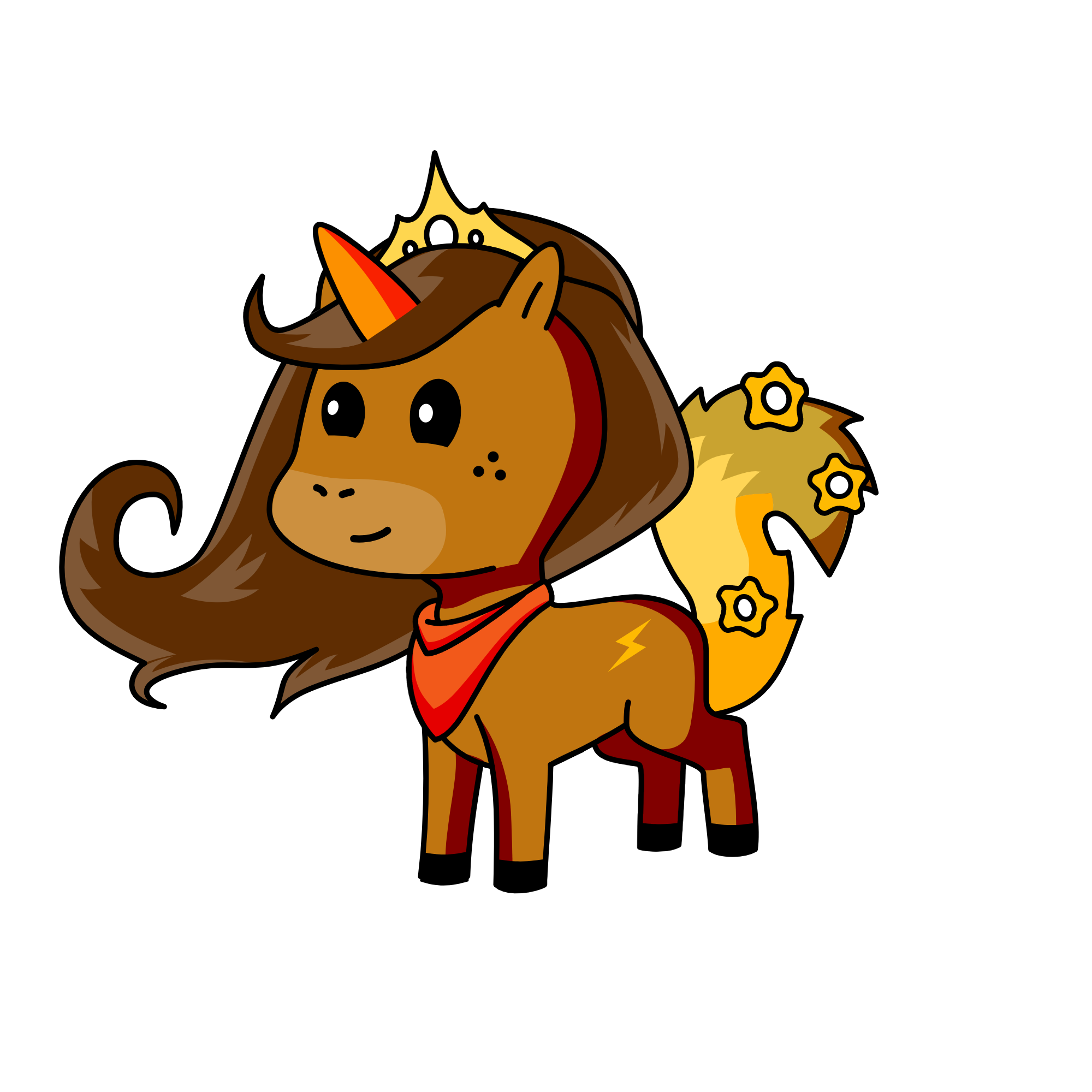 Brown, the unicorn