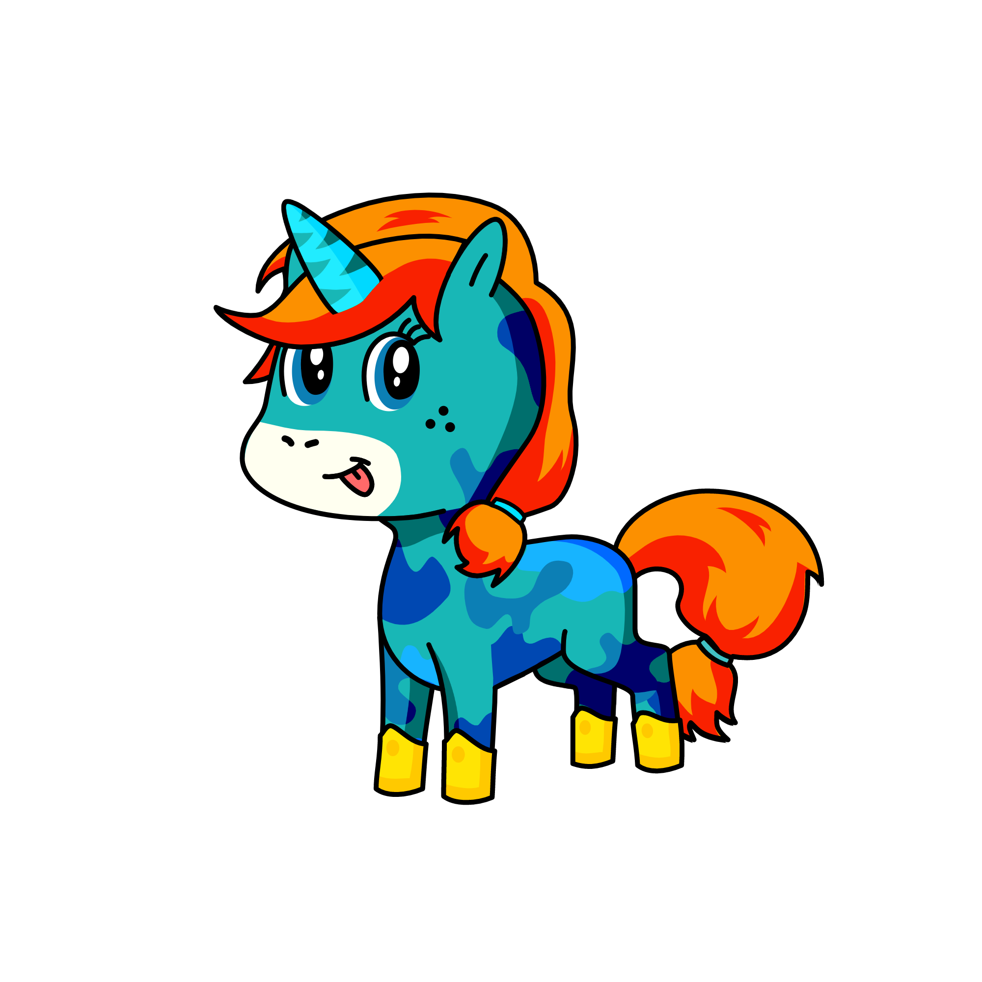 Tealy, the unicorn