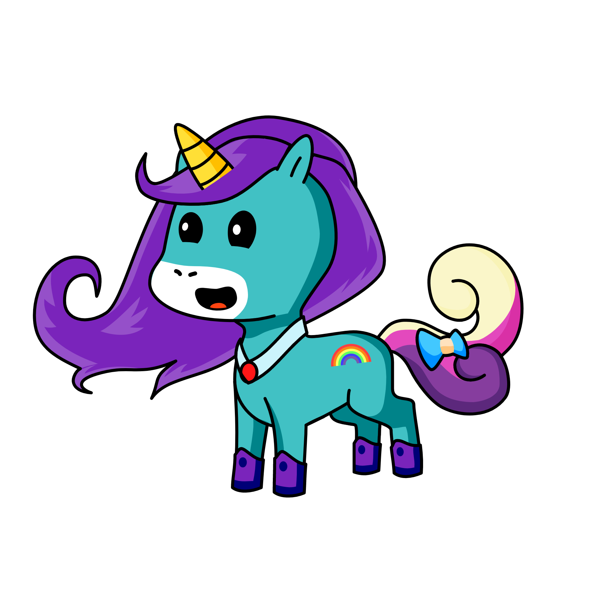 rainbow dash, the unicorn