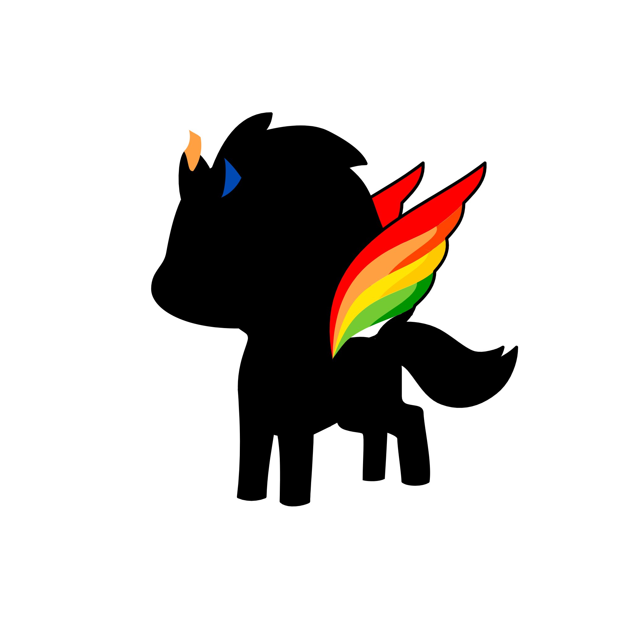 Shain (Shadow & Rainbow), the unicorn