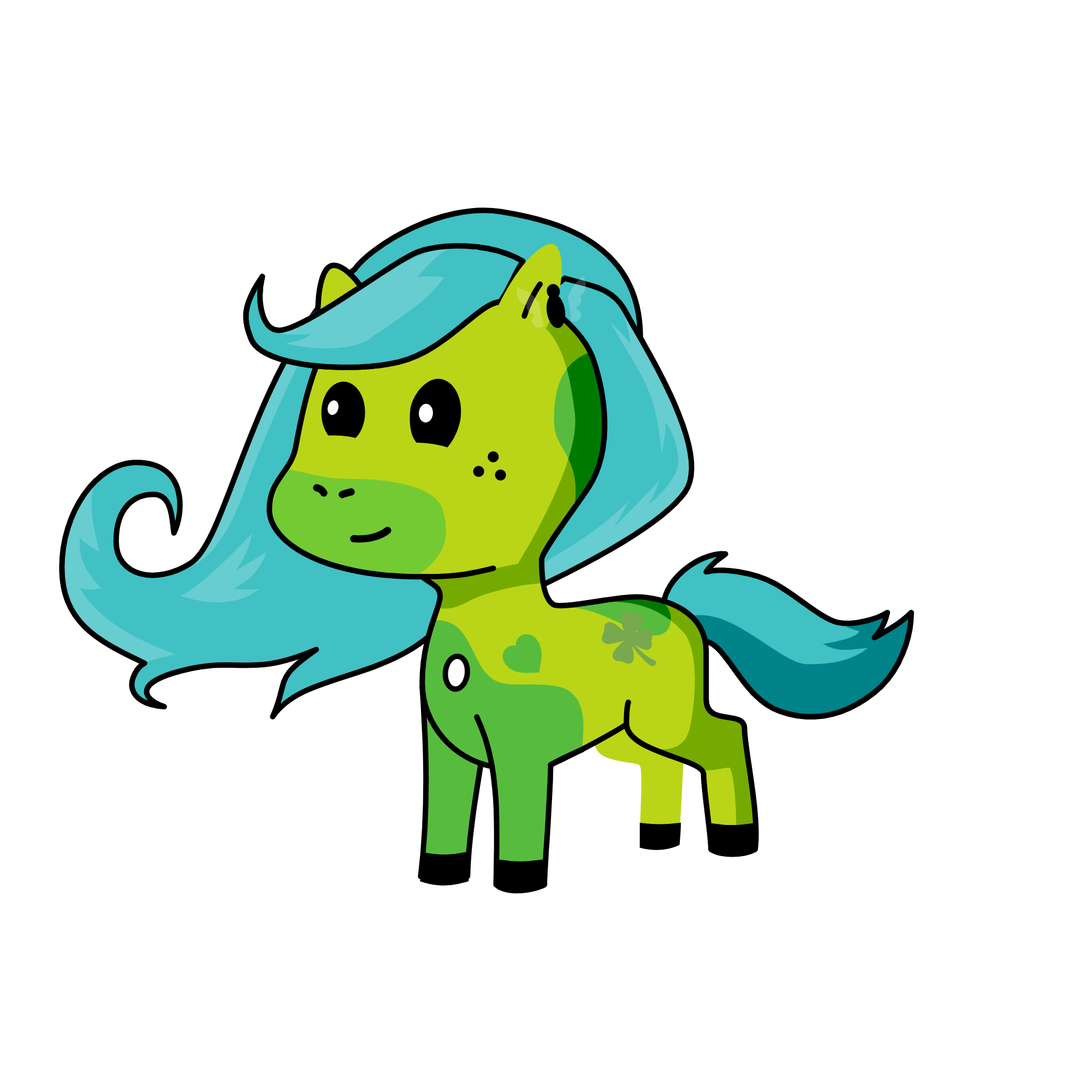 Green unicorn, the unicorn