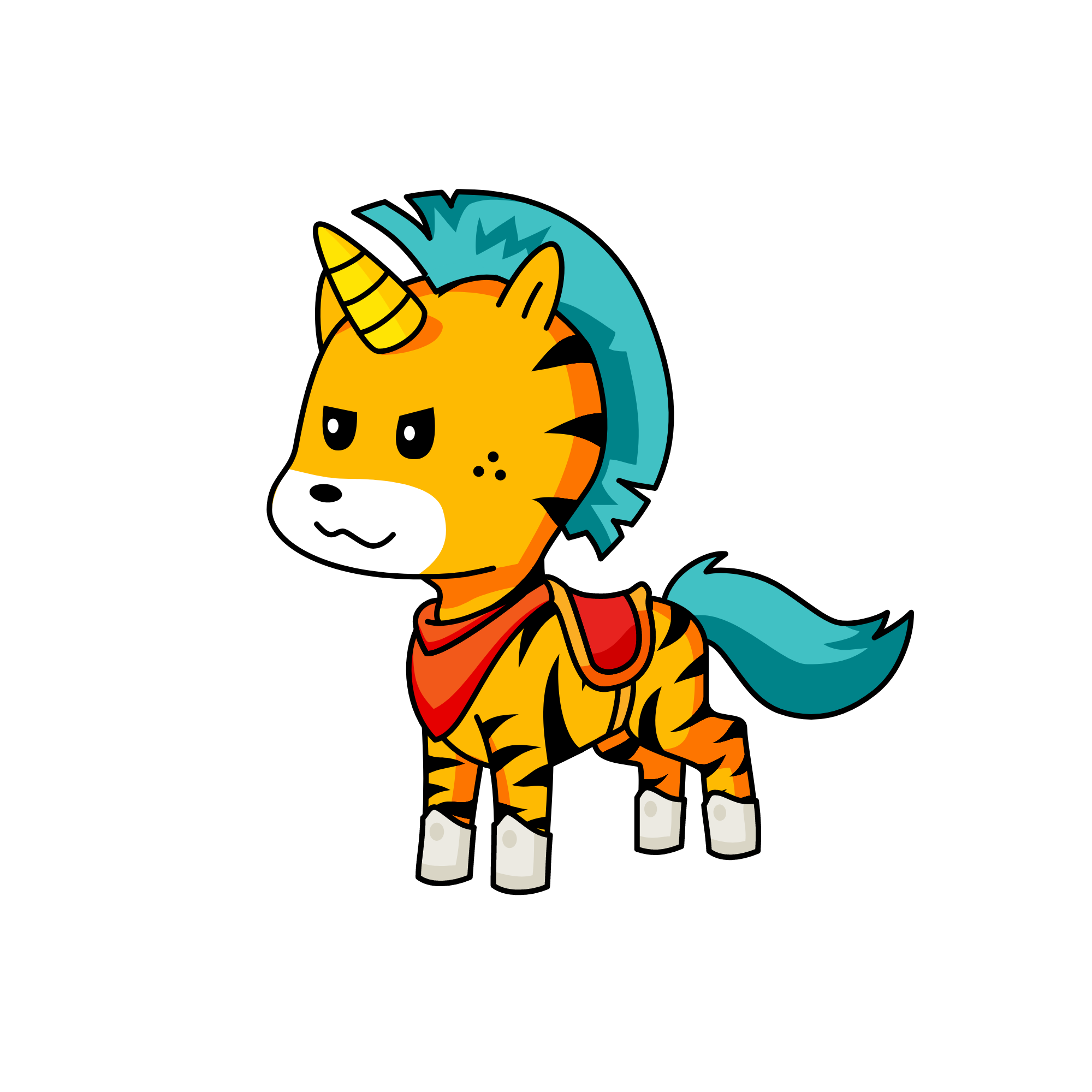 tiger, the unicorn