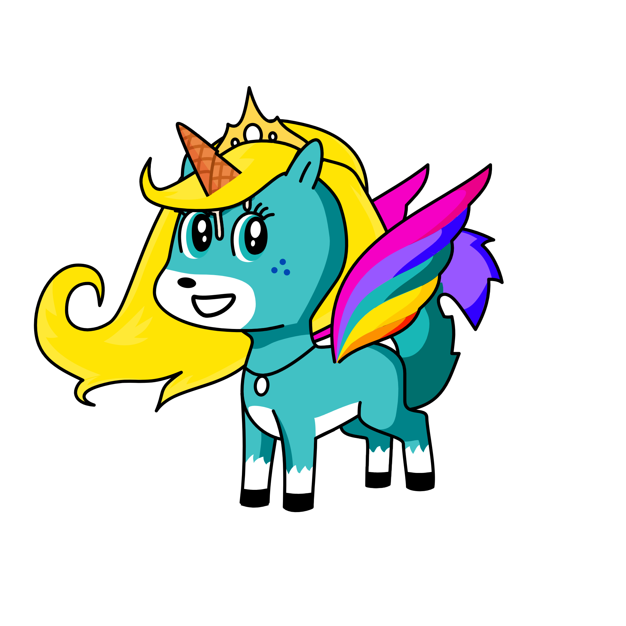 Bluerwander, the unicorn