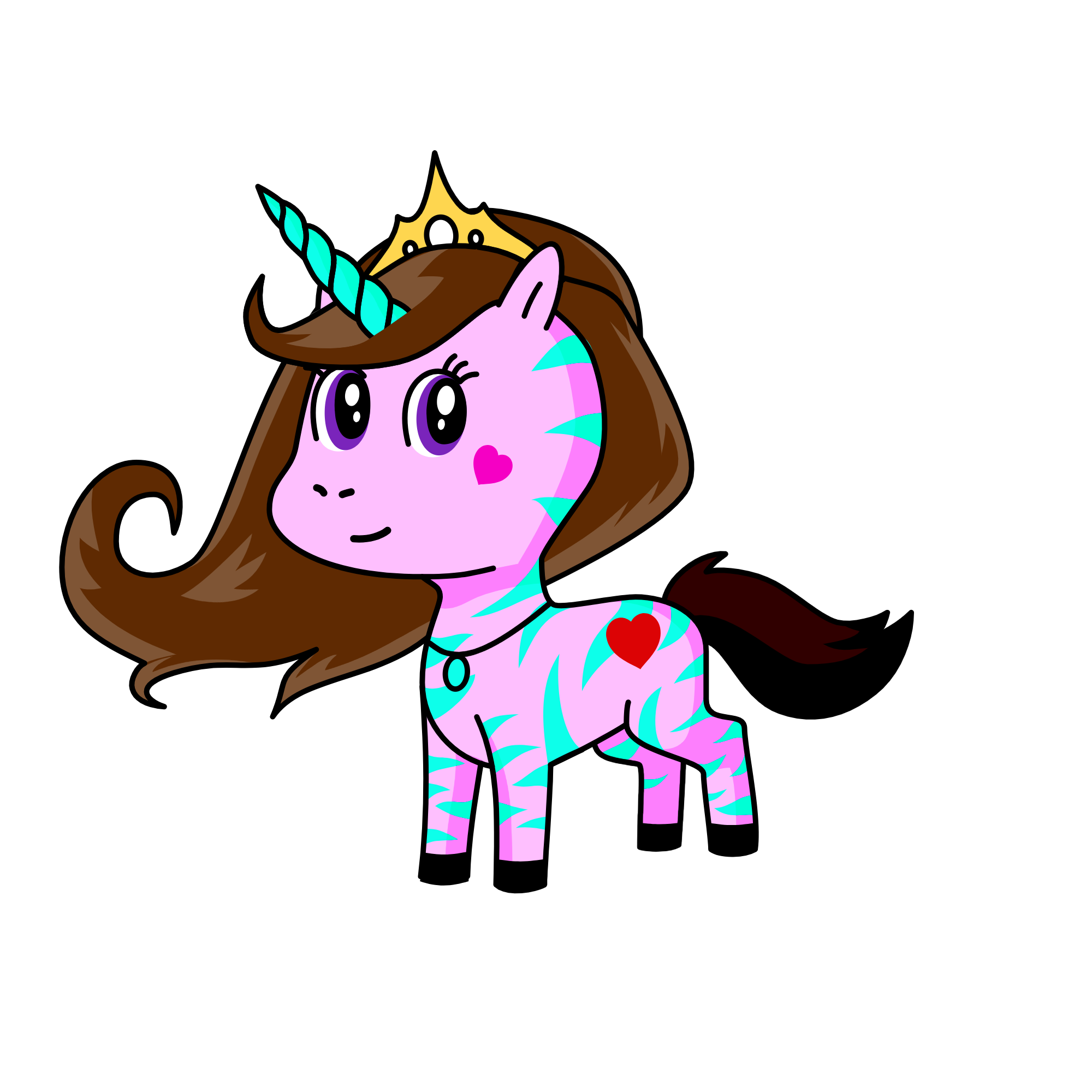 Teal, the unicorn