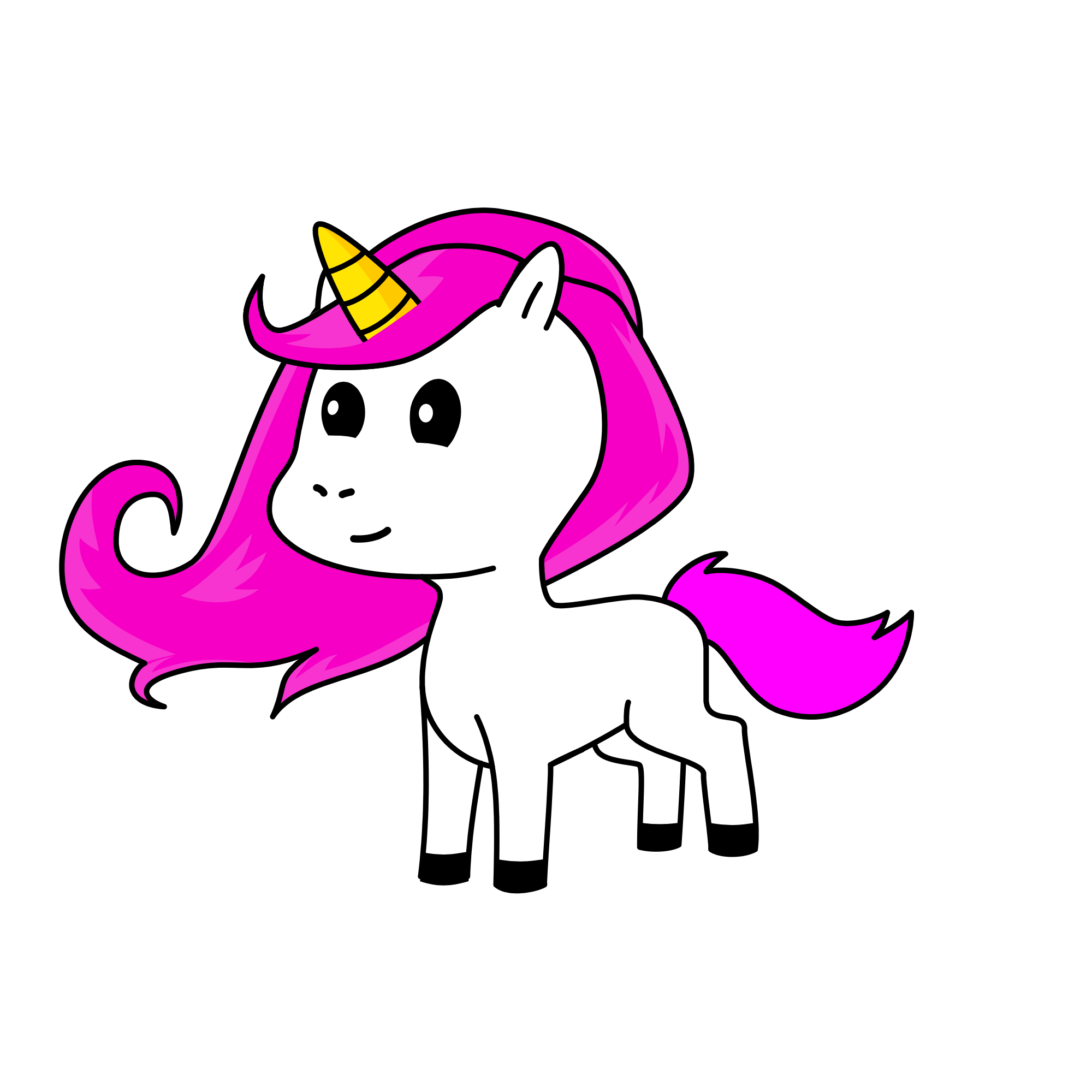 Pink , the unicorn