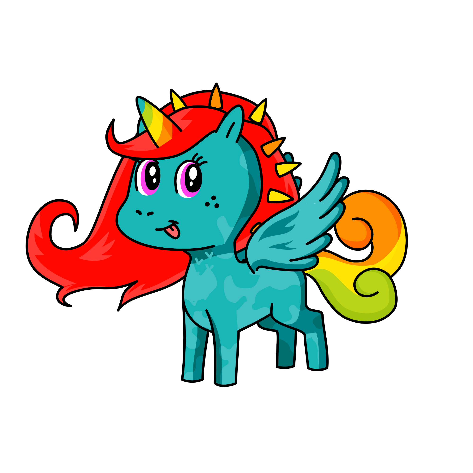 Rainbow Dash, the unicorn