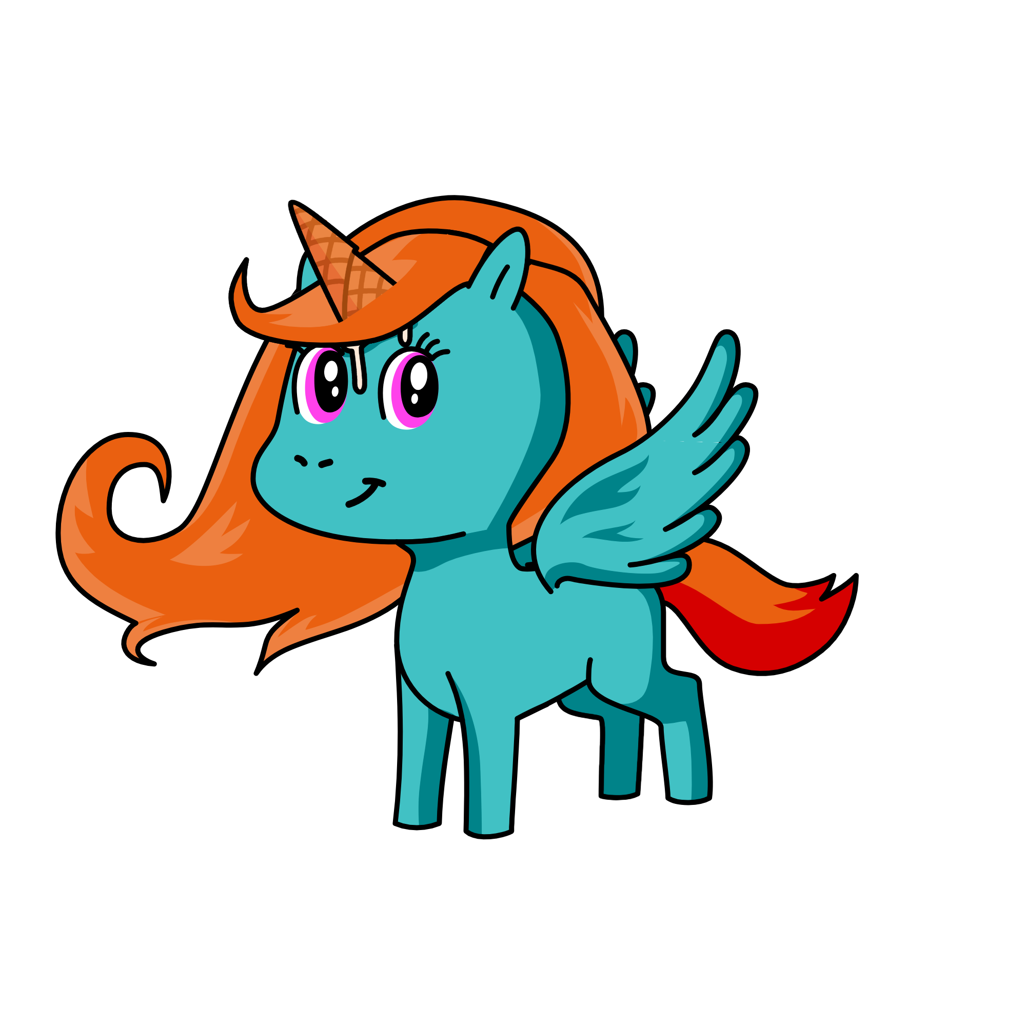 Rainbow dash, the unicorn