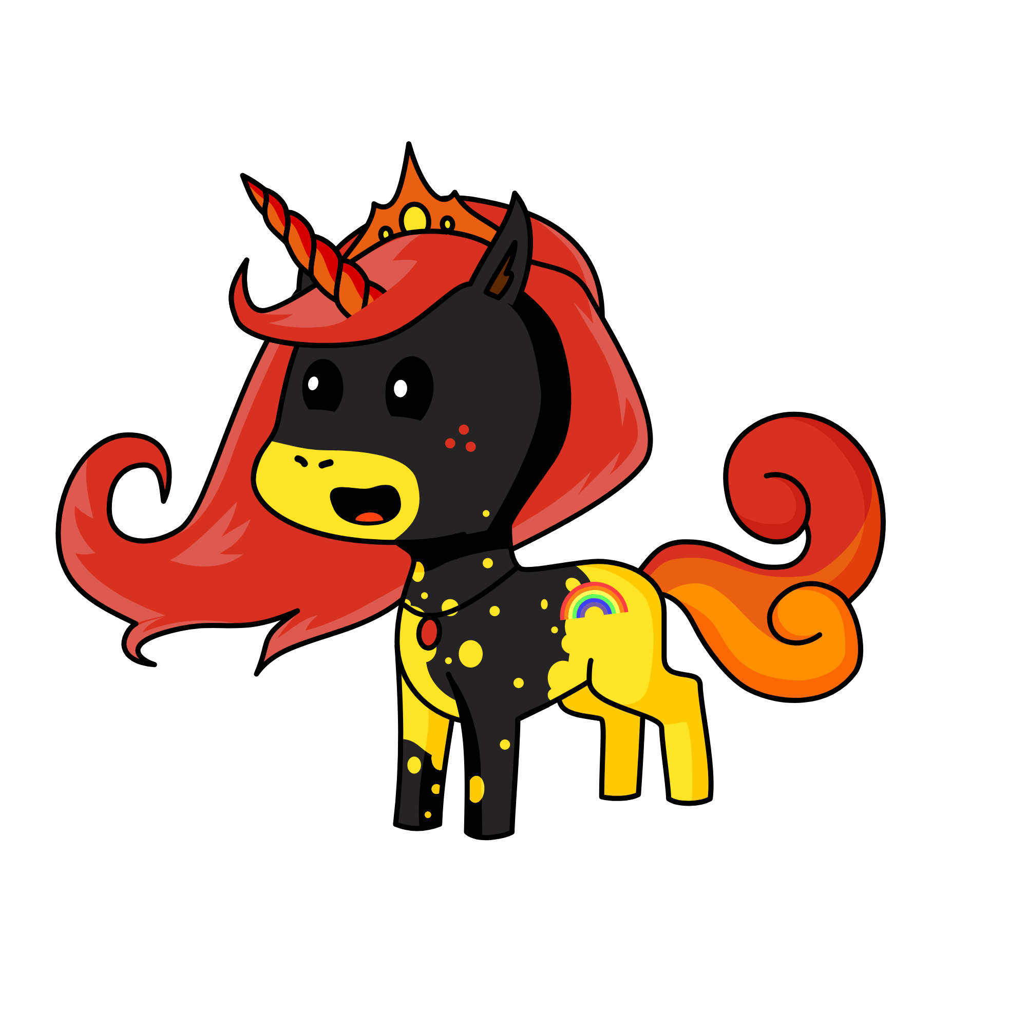 Sunset, the unicorn