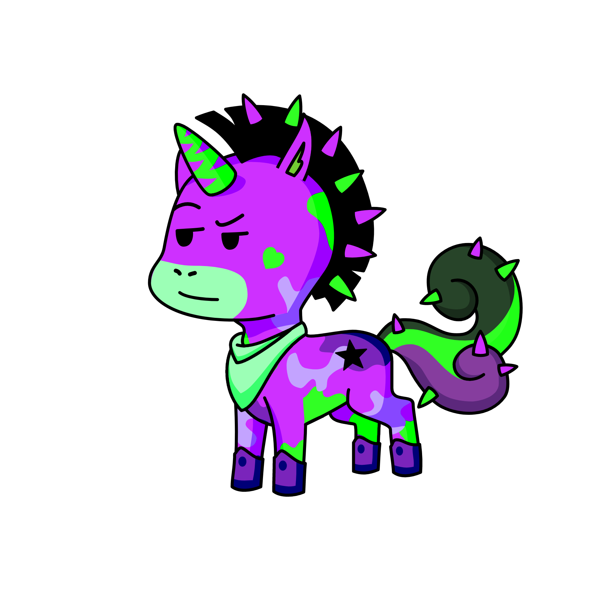 horse, the unicorn