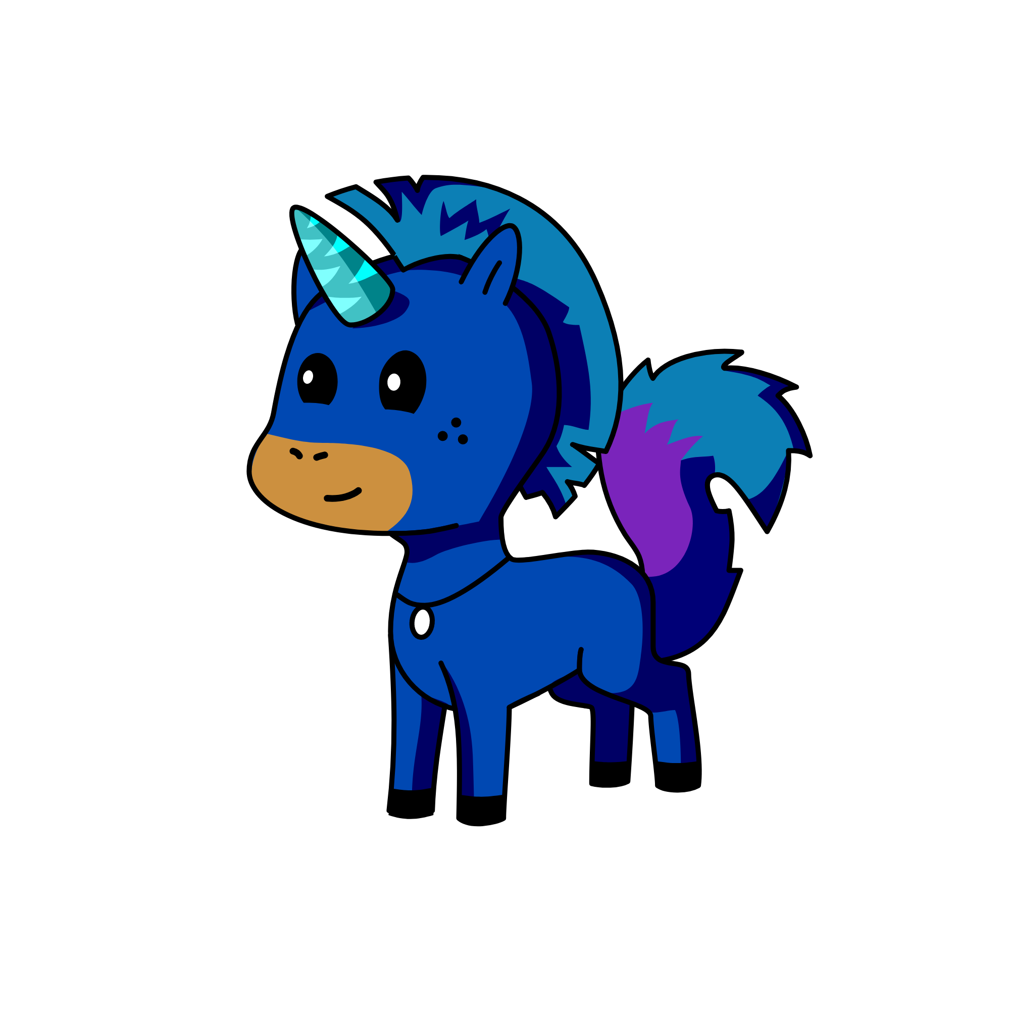 Bluey, the unicorn