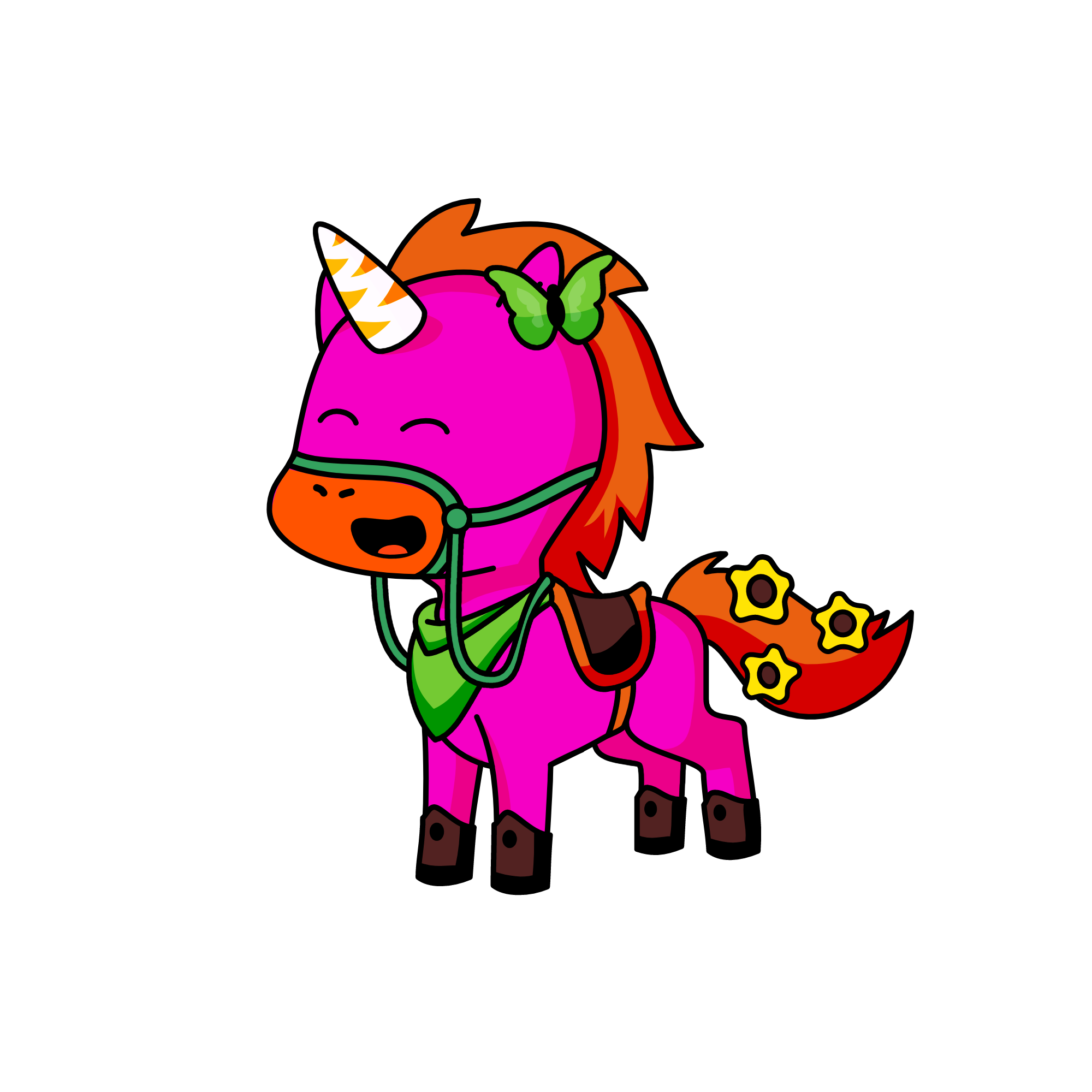 Fiewy Horsie, the unicorn