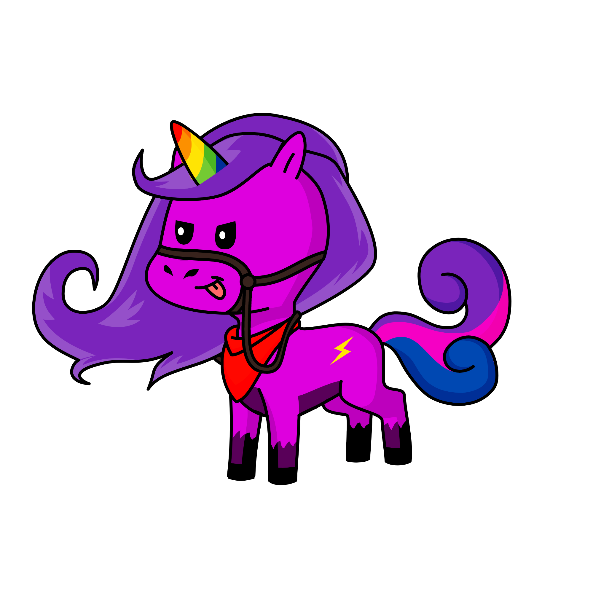 purple, the unicorn