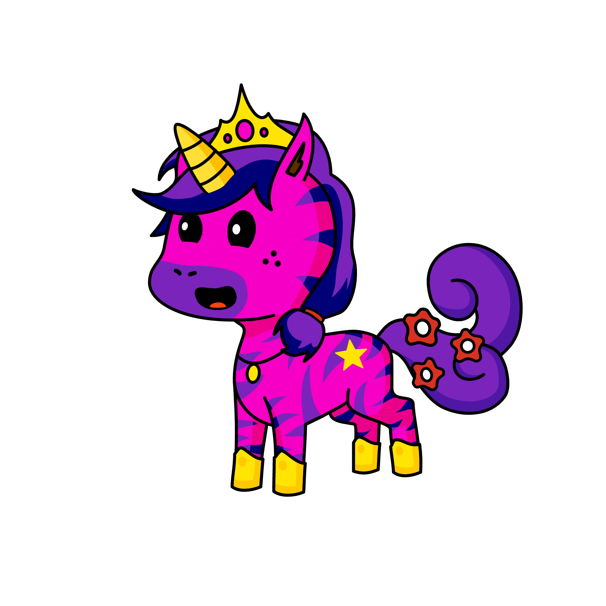 princess stripes, the unicorn