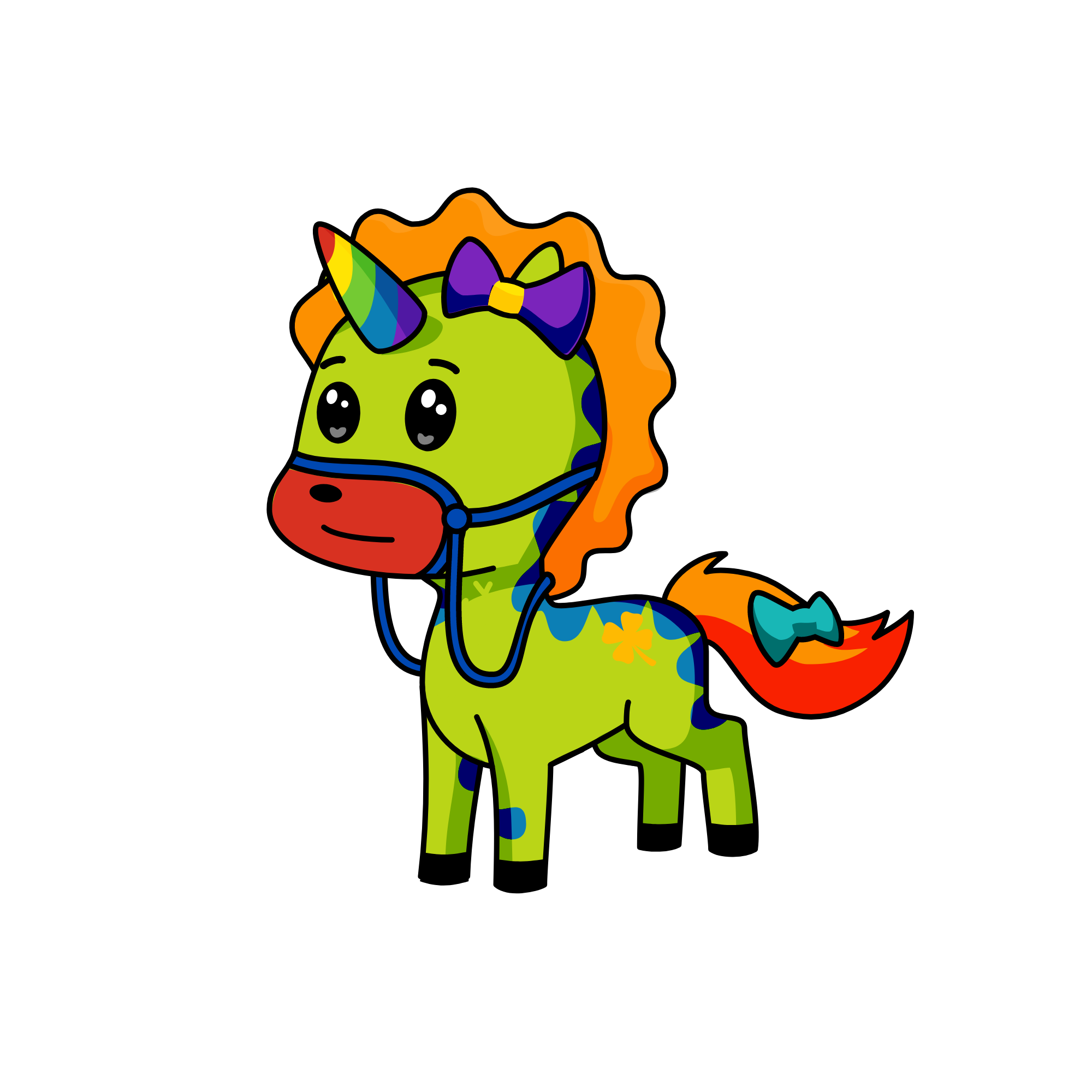 Unicorn leaf, the unicorn