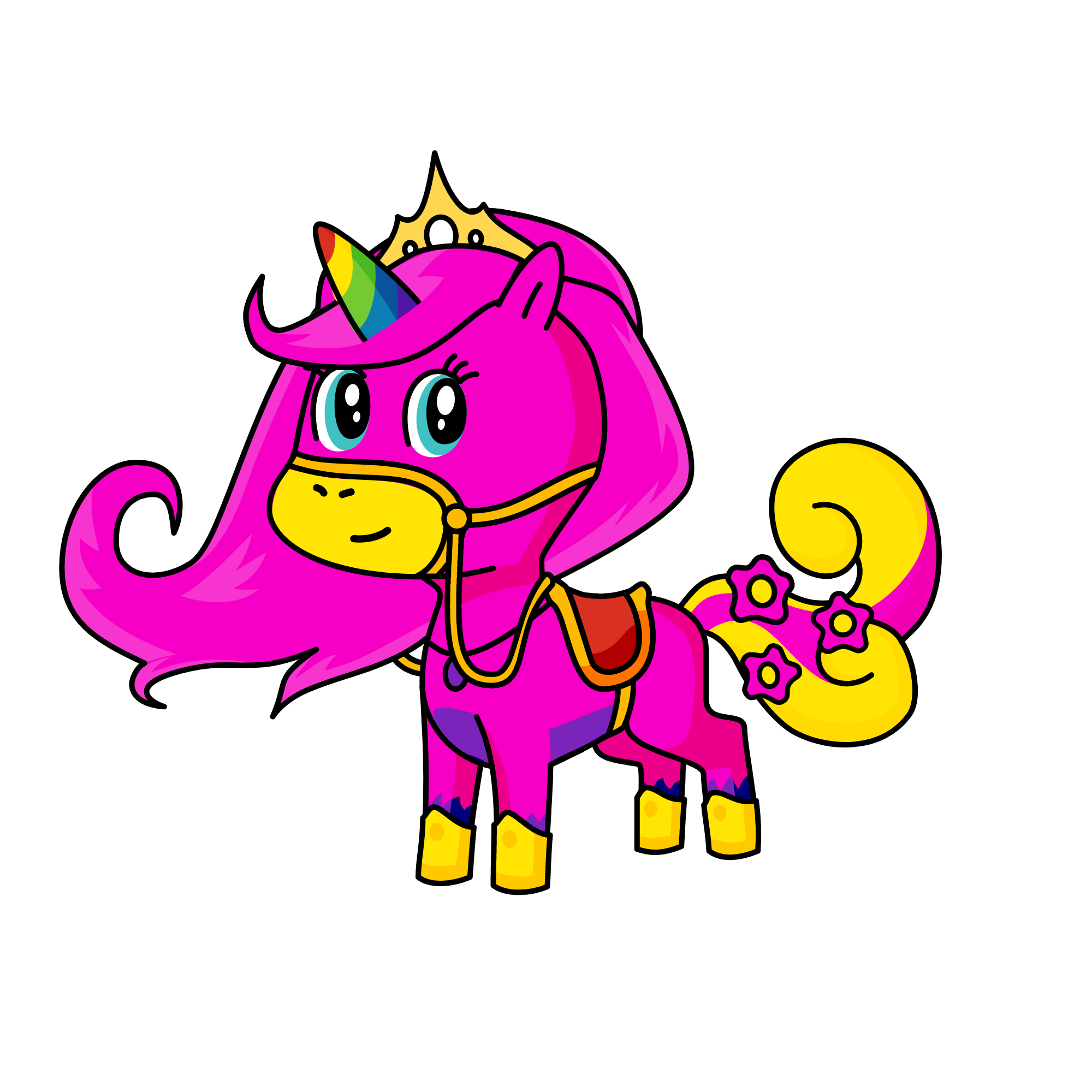 Rainha das Cores, the unicorn