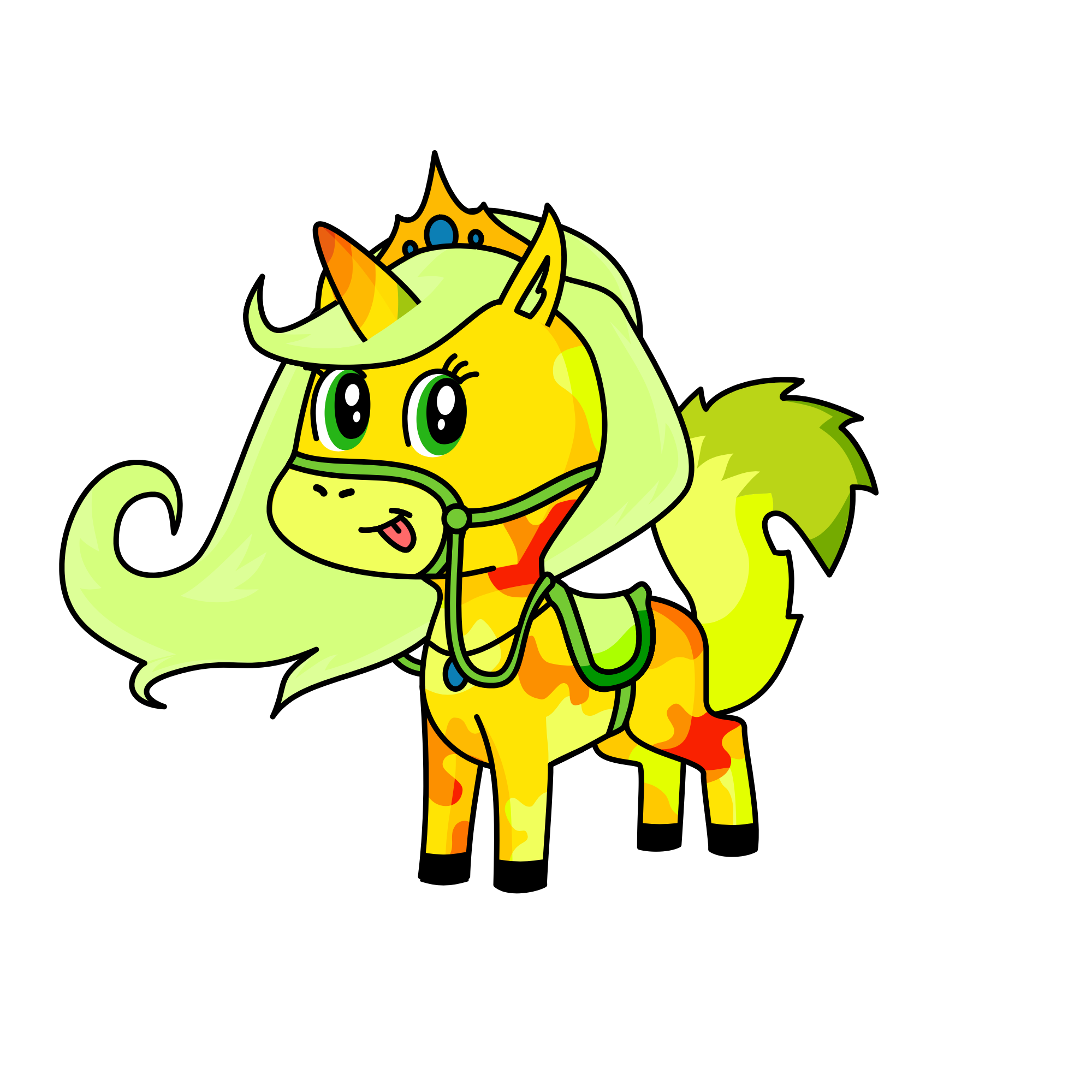 Goldy, the unicorn