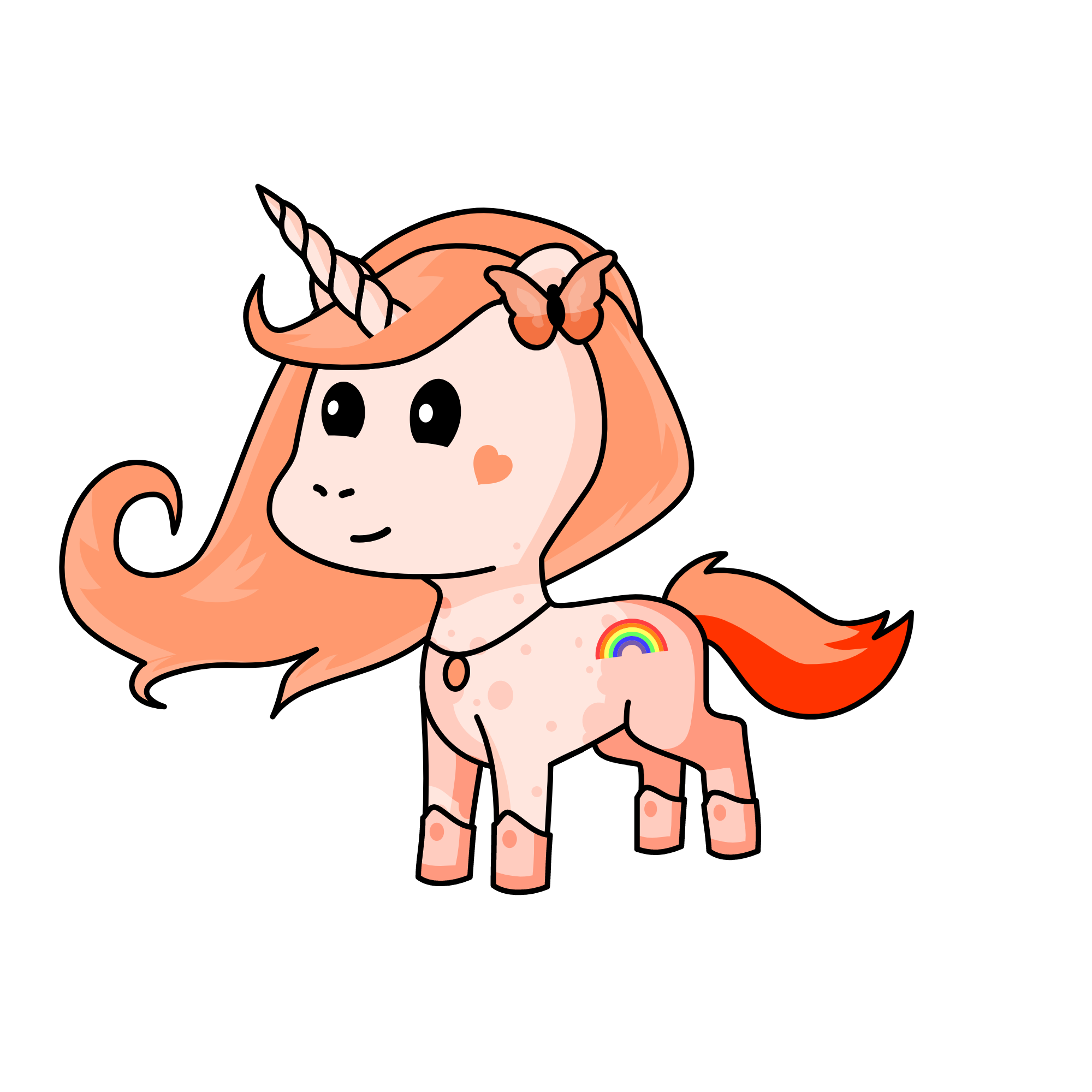 butterfly, the unicorn