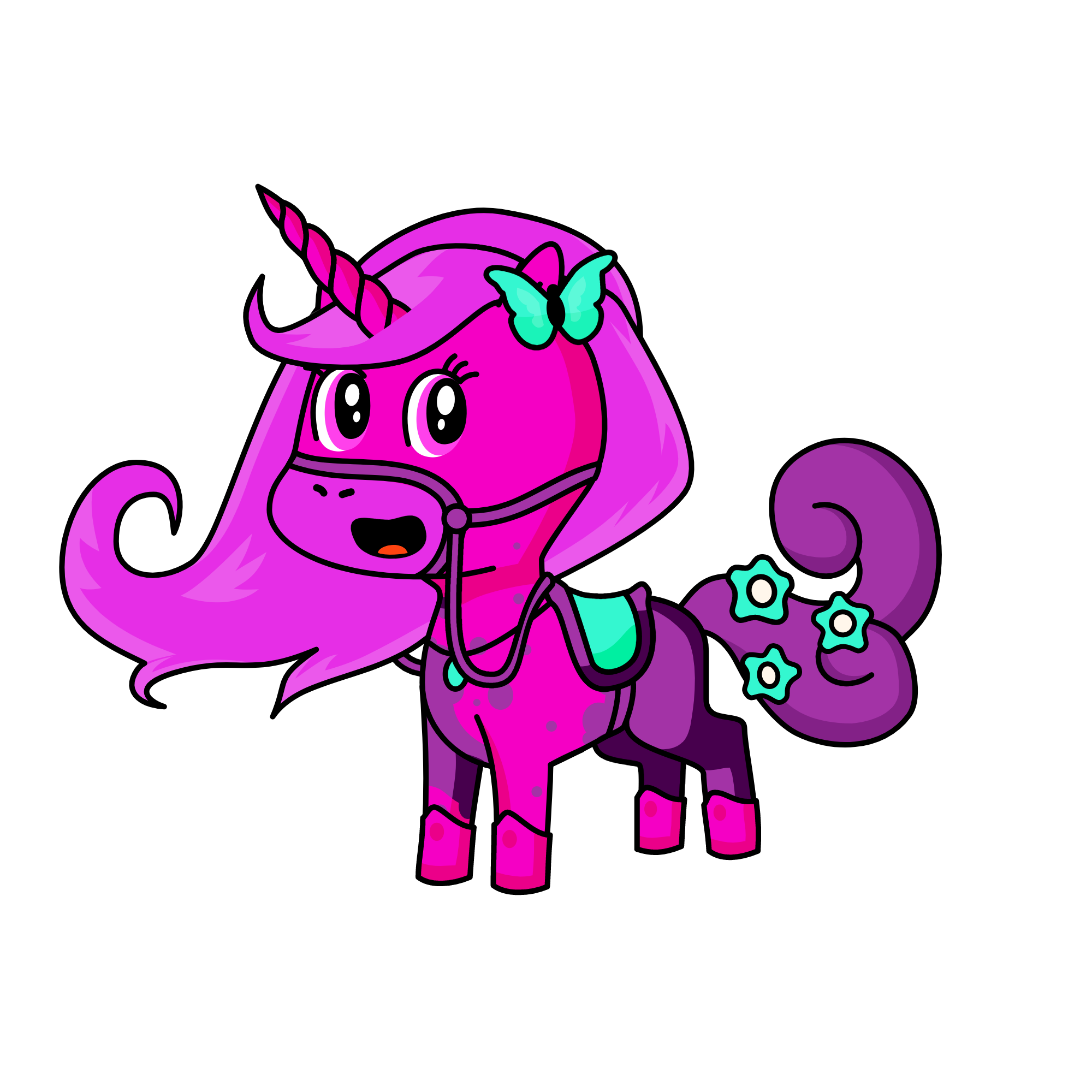 pink, the unicorn