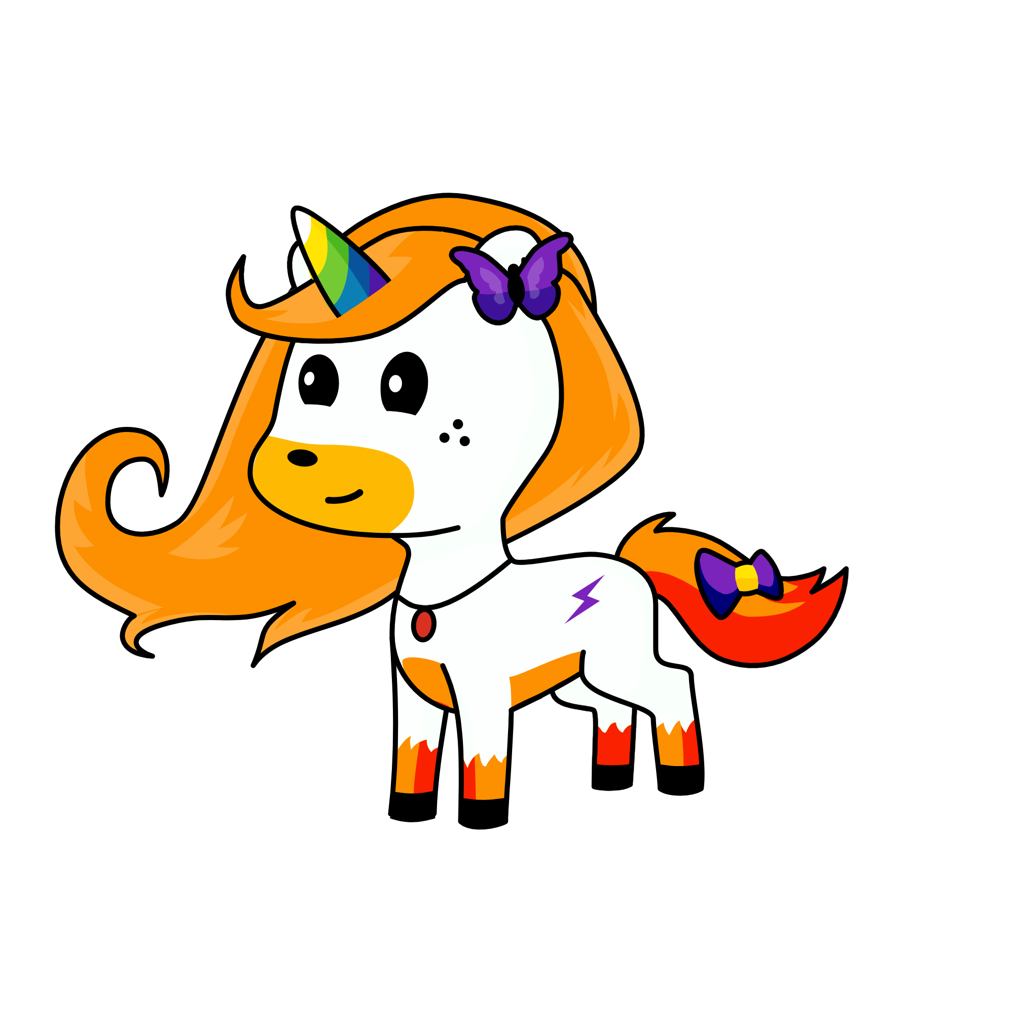 orange , the unicorn