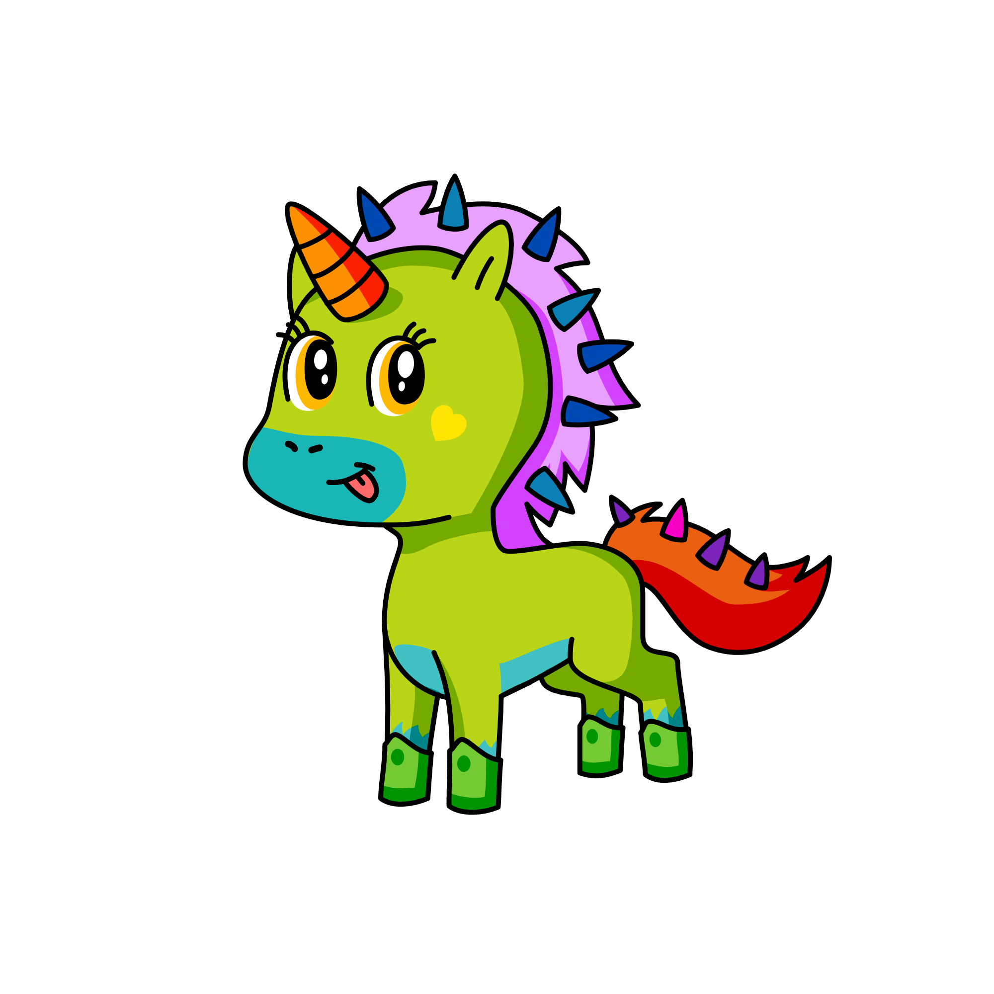 Rainbow, the unicorn