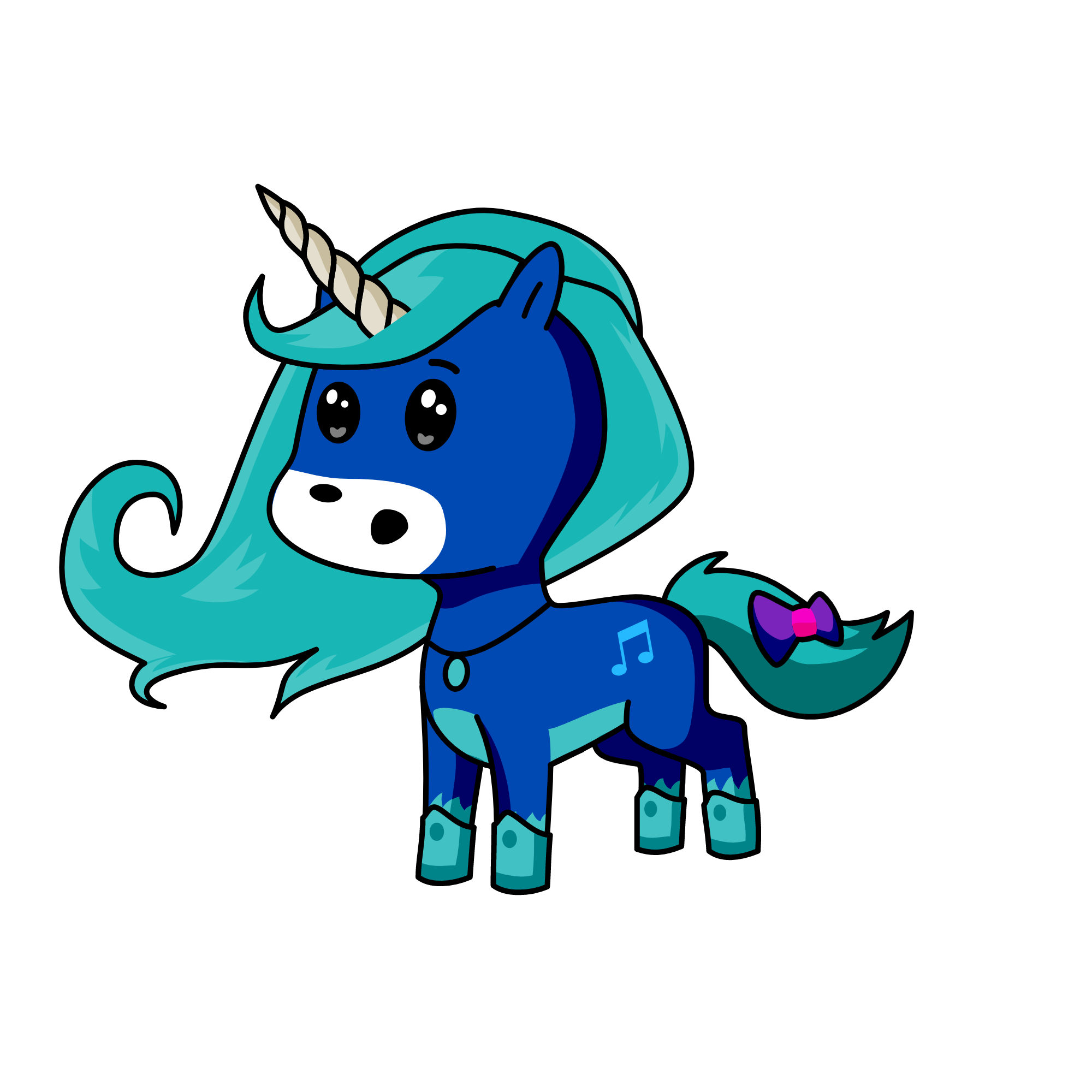 bluey, the unicorn