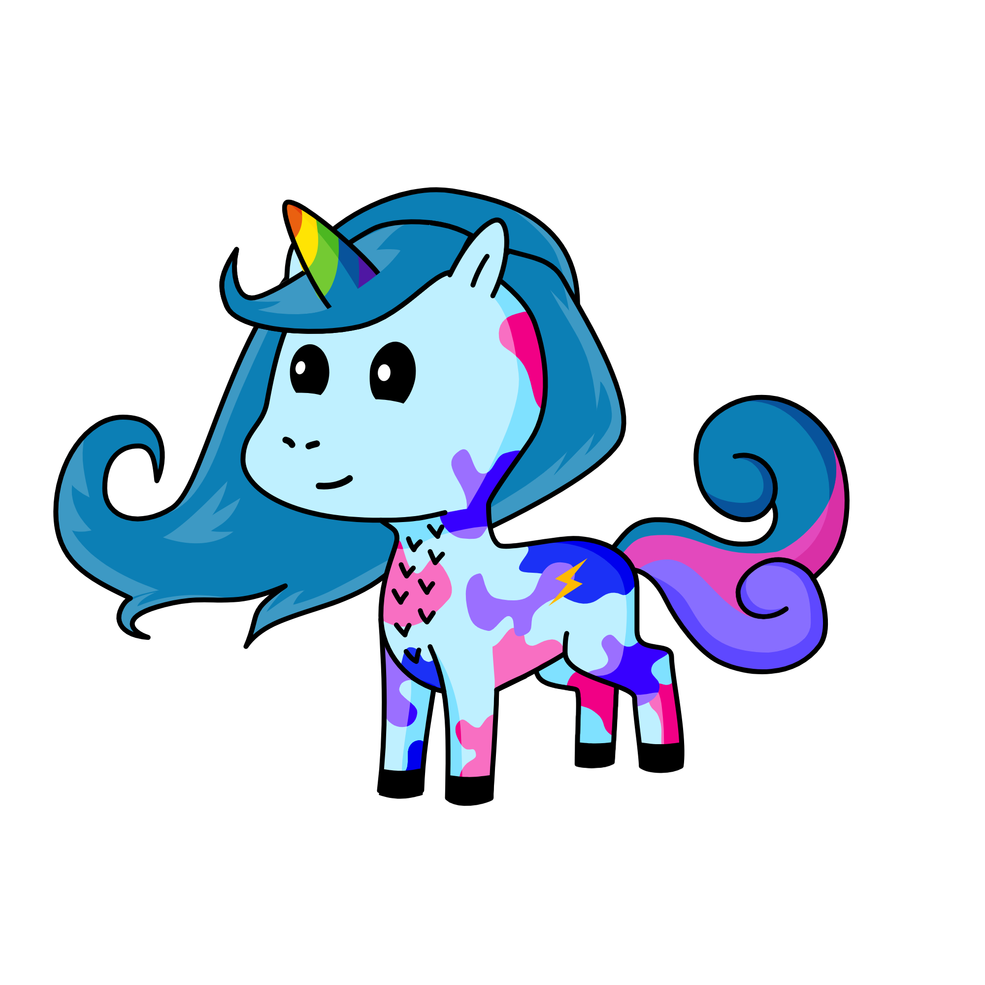 Rainbow, the unicorn