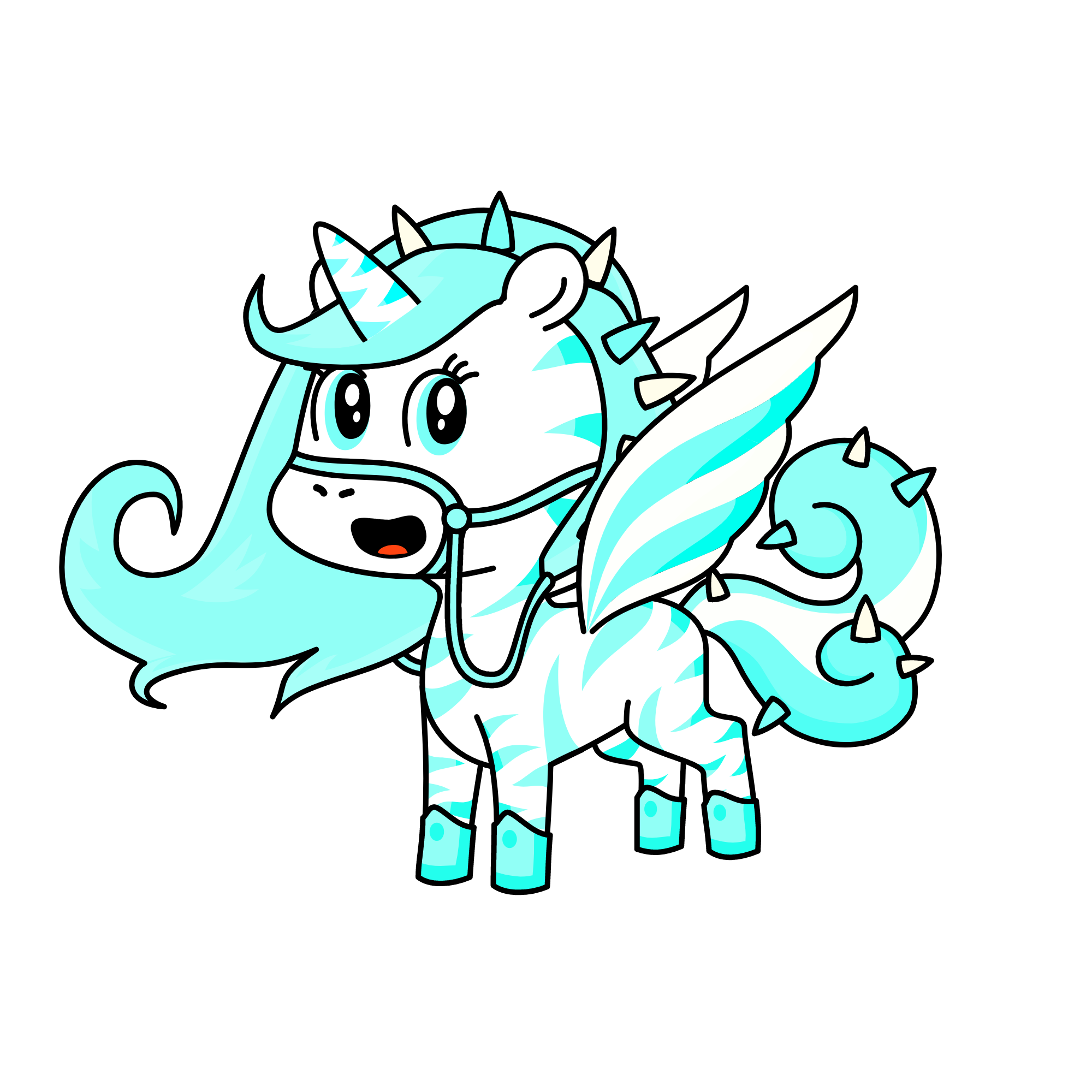 sparkly , the unicorn