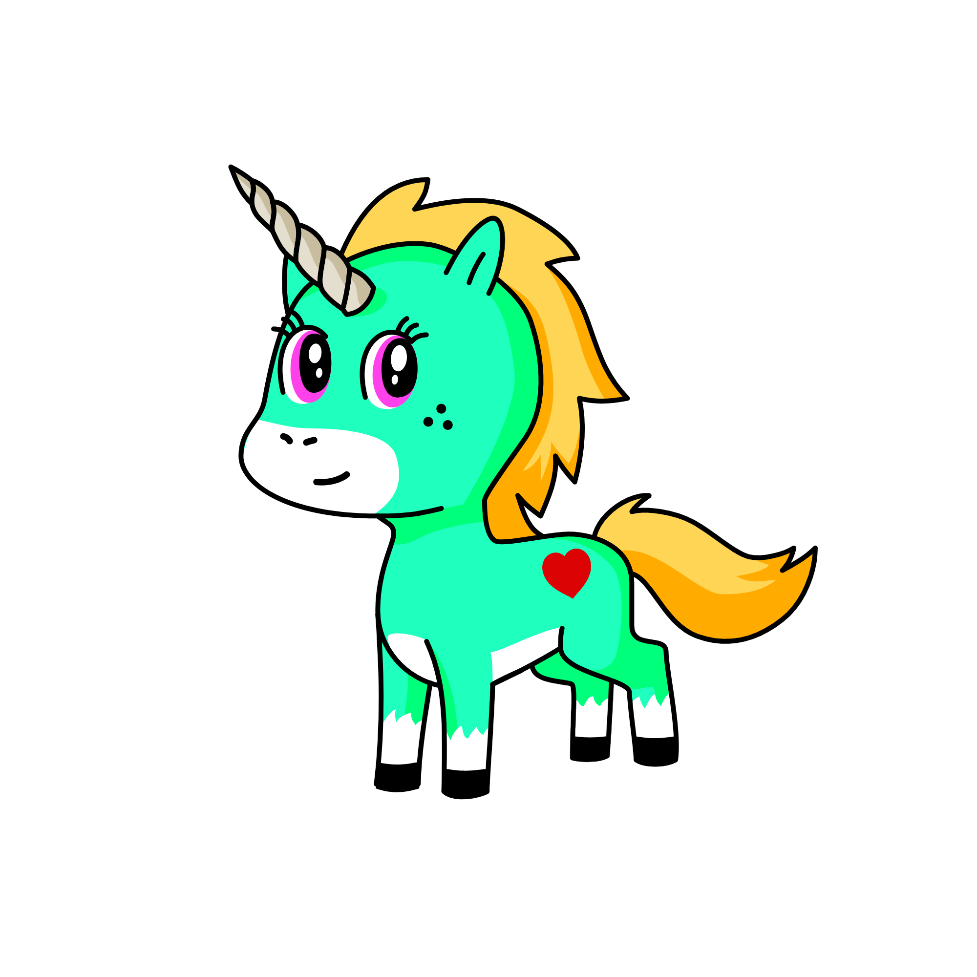 shini, the unicorn