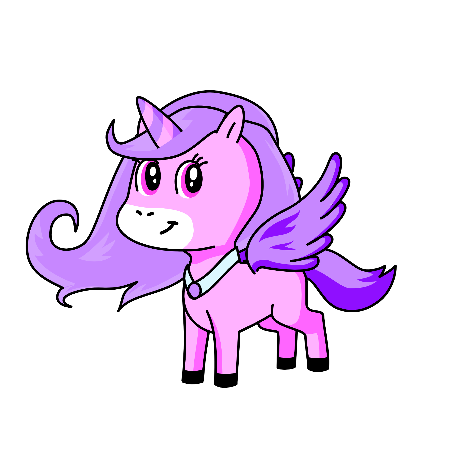 Purple Snow, the unicorn