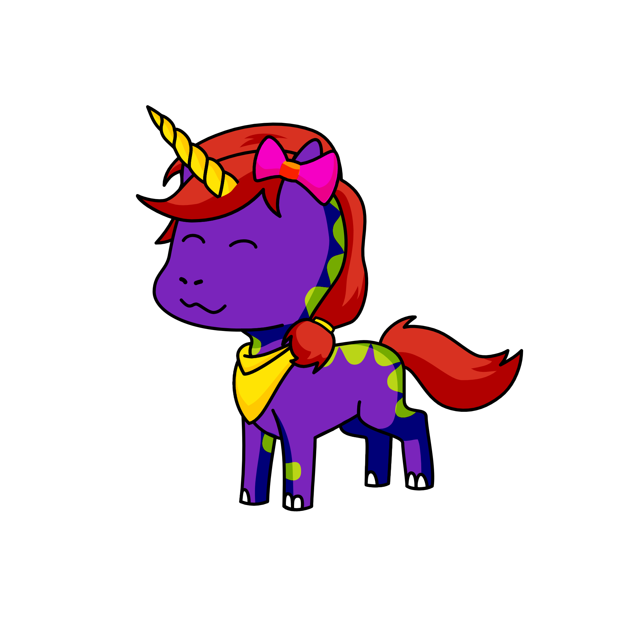 Cute baby, the unicorn