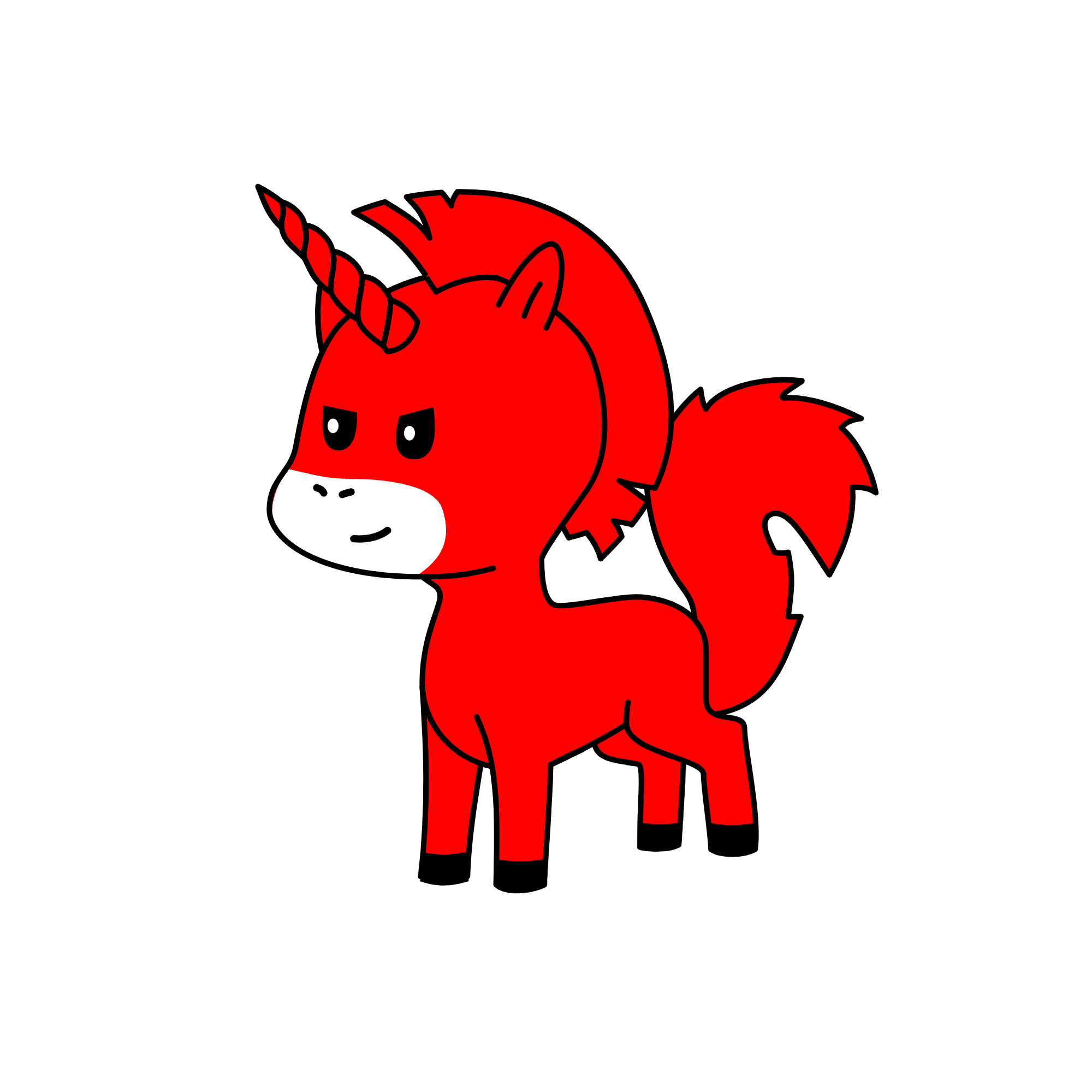 Red, the unicorn