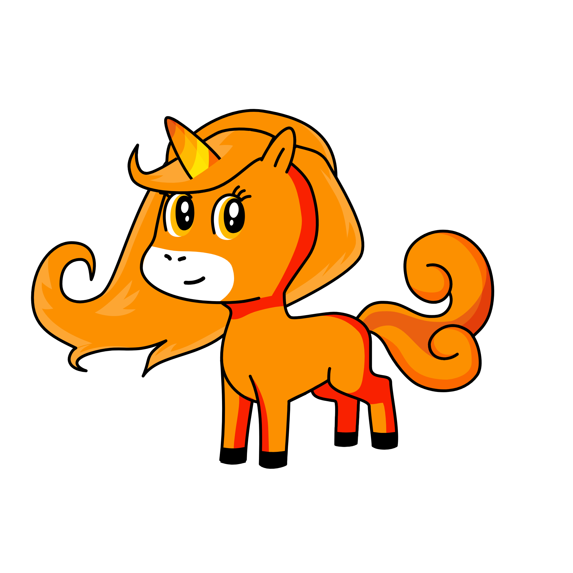 Orange , the unicorn