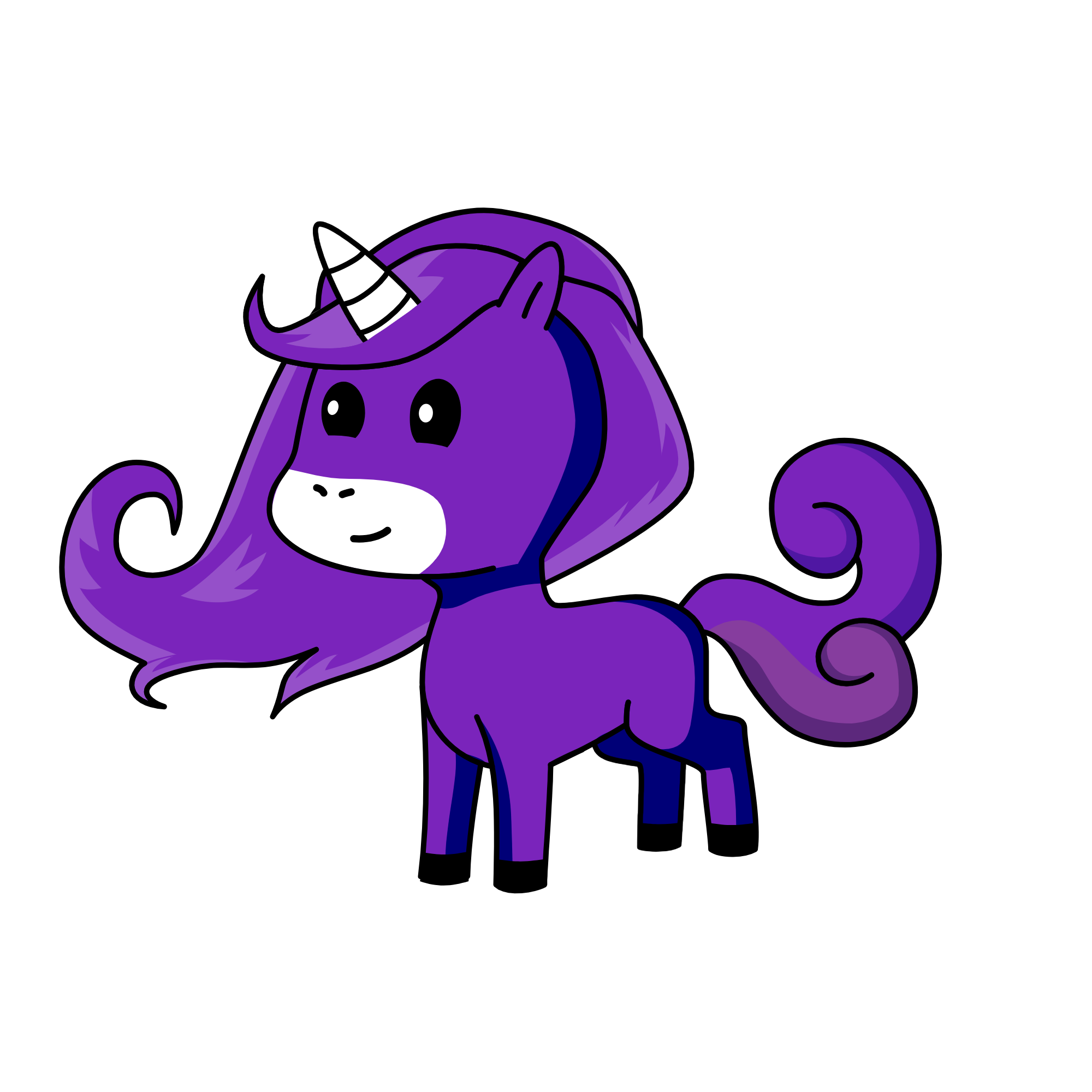 Purple, the unicorn
